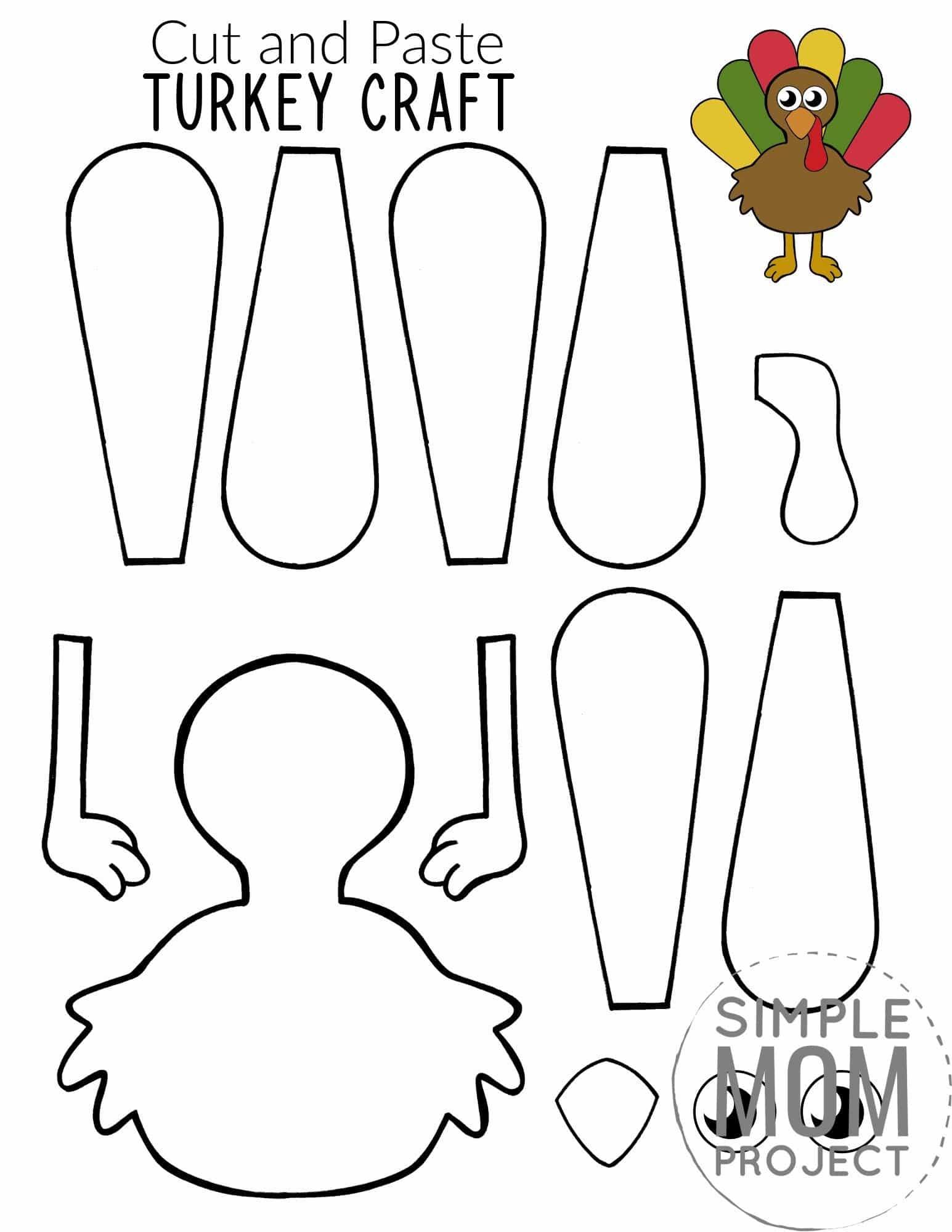 Free Printable Turkey Craft Template Free Printable Turkey Craft Template
