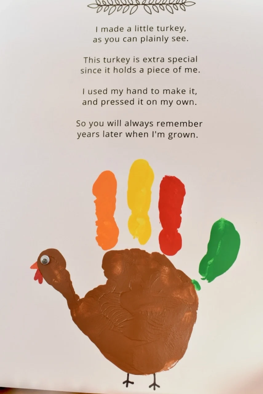 CUTEST Turkey Handprint Craft Poem Printable Make Life Lovely CUTEST Turkey Handprint Craft Poem Printable Make Life Lovely
