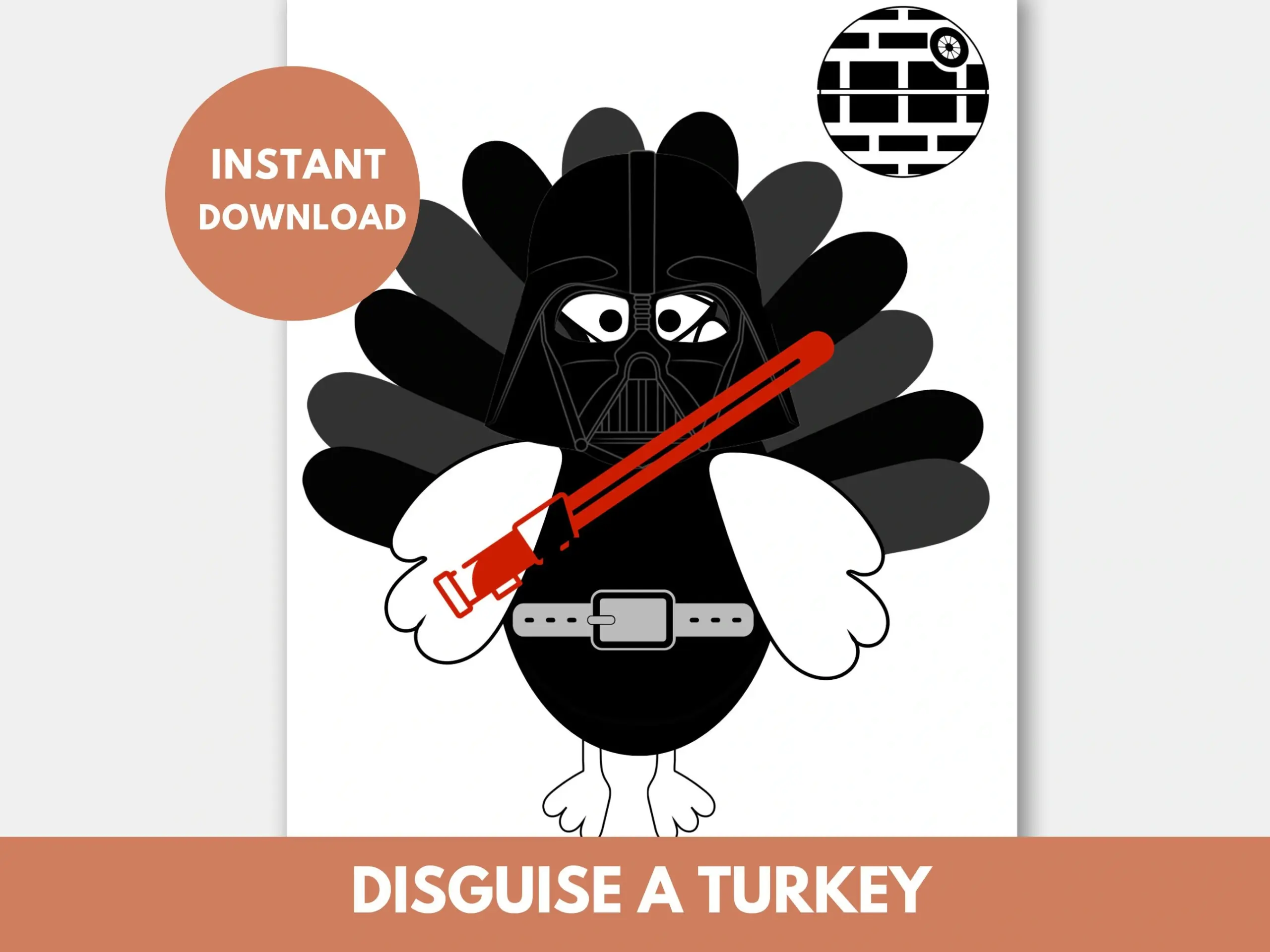 Darth Vader Turkey Disguise Template Printable Disguise A Turkey Turkey In Disguise Turkey Disguise Ideas Disguise A Turkey Template Etsy Hong Kong