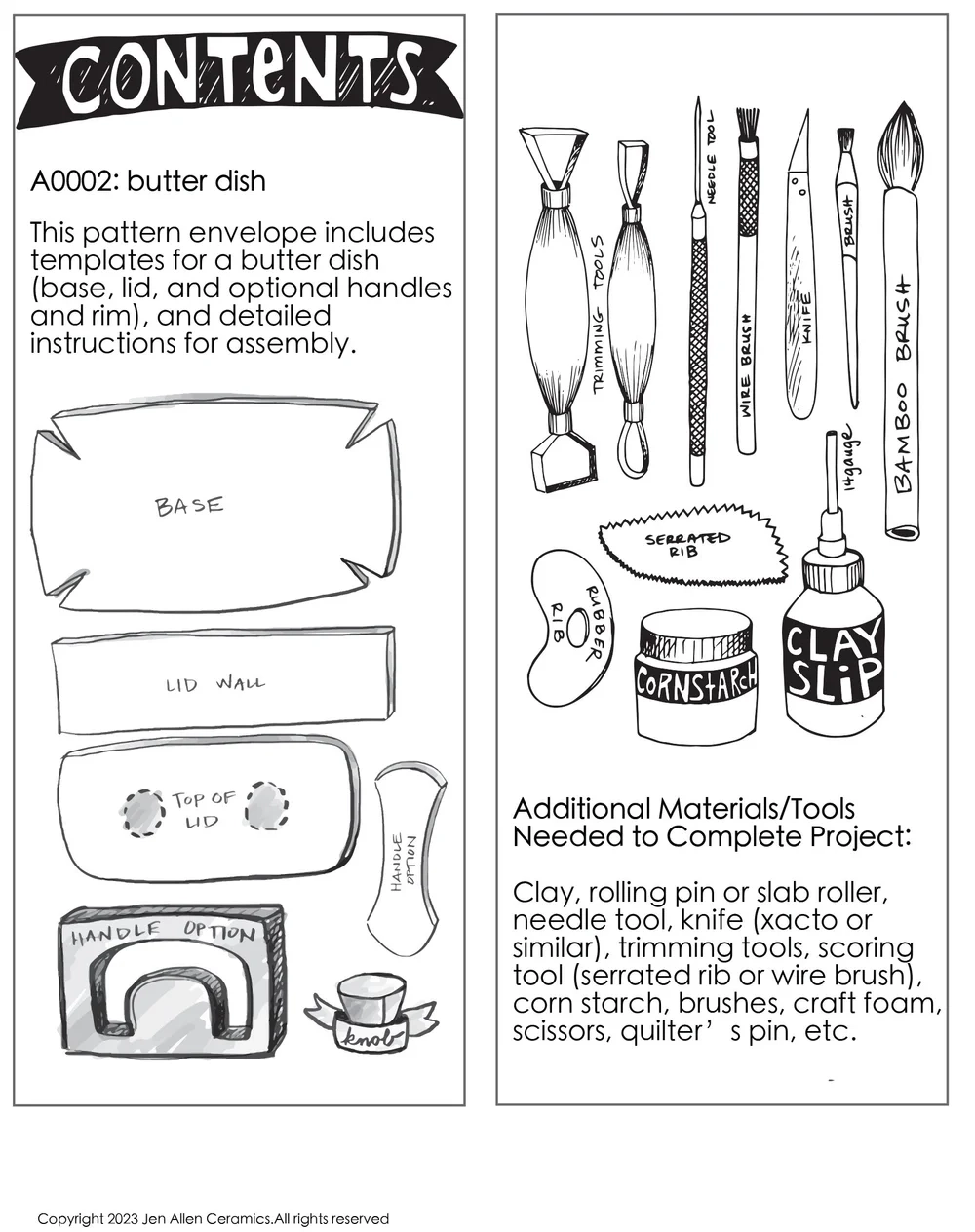 DIGITAL WORKSHOP Bundle Butter Dish 8 5x11 Pdf AND Video Jen Allen Ceramics DIGITAL WORKSHOP Bundle Butter Dish 8 5x11 Pdf AND Video Jen Allen Ceramics