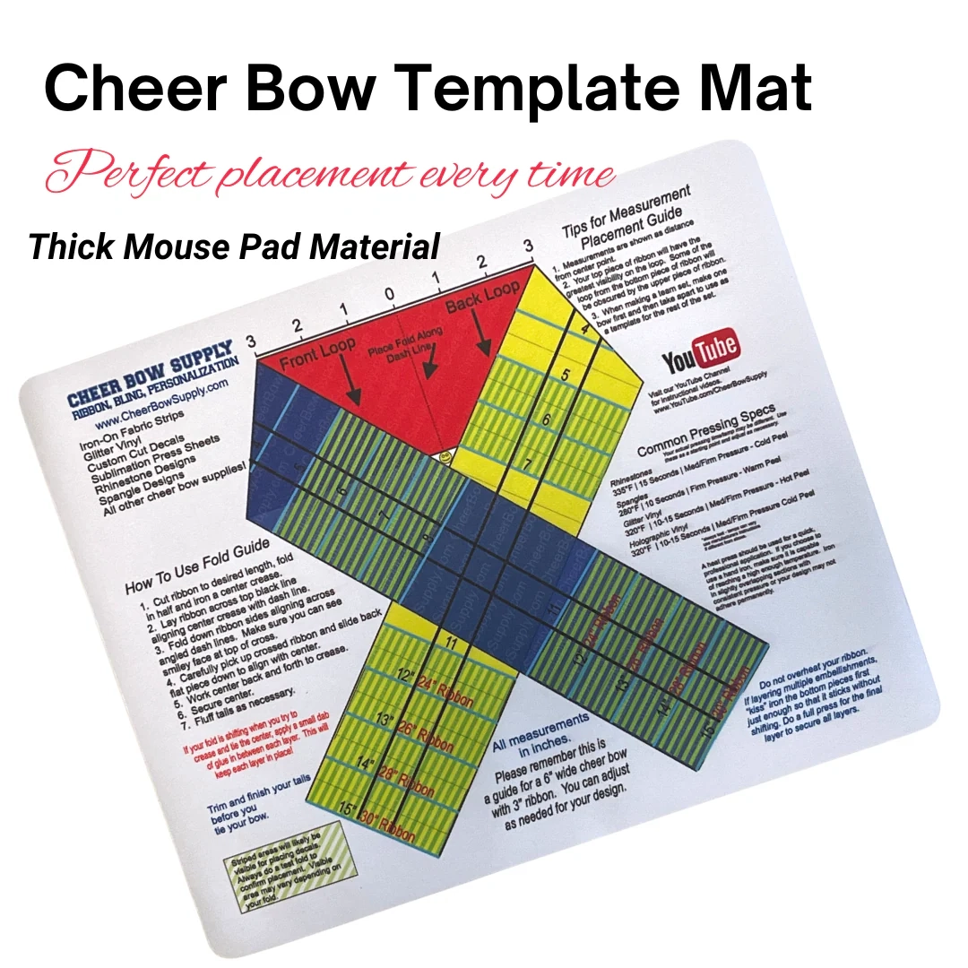 DIY Cheer Bow Template Mat Cheer Bow Supply