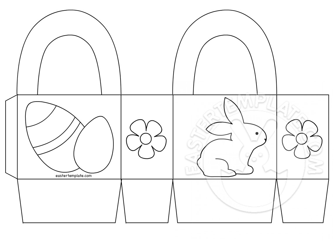 Printable Easter Basket Craft Template Printable Easter Basket Craft Template