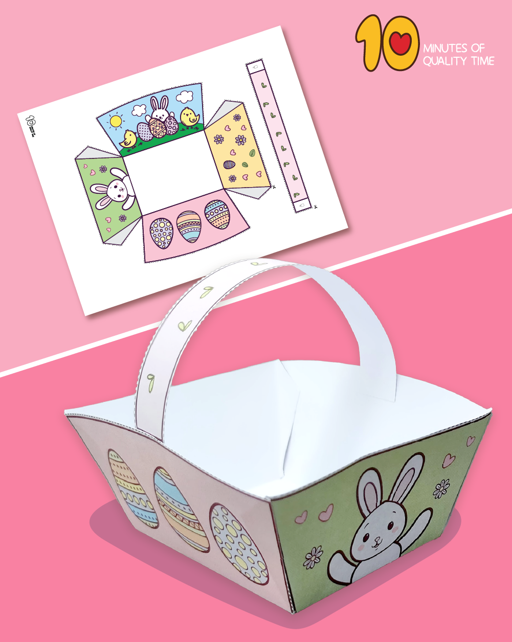 Printable Full Page Easter Basket Template