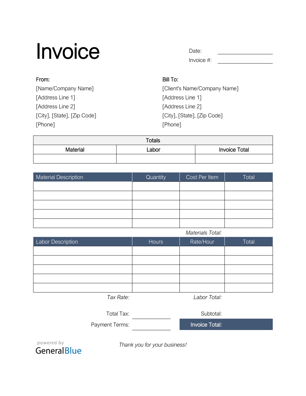 Editable Free Printable Invoice Templates Editable Free Printable Invoice Templates