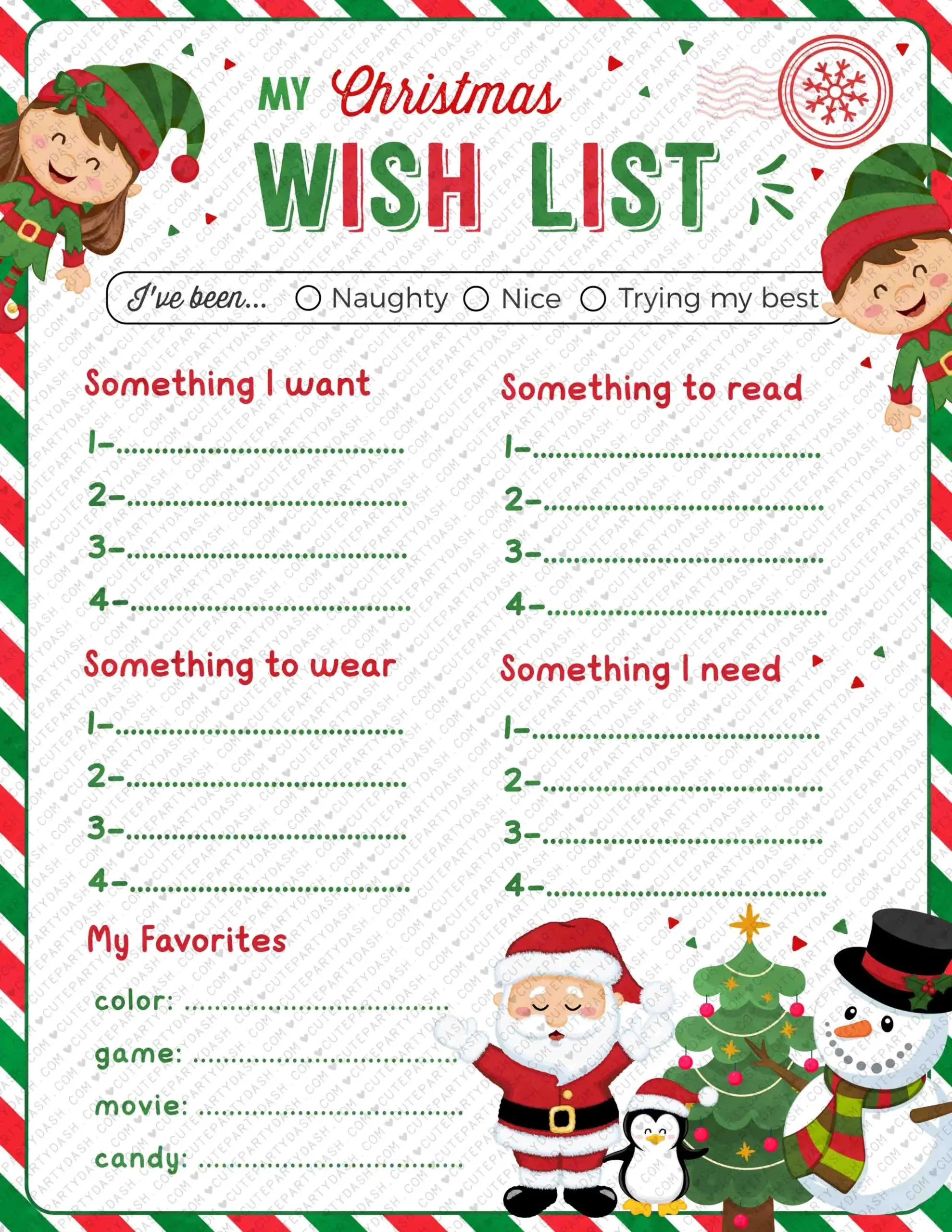 Christmas Wish List Template Free Printable Christmas Wish List Template Free Printable