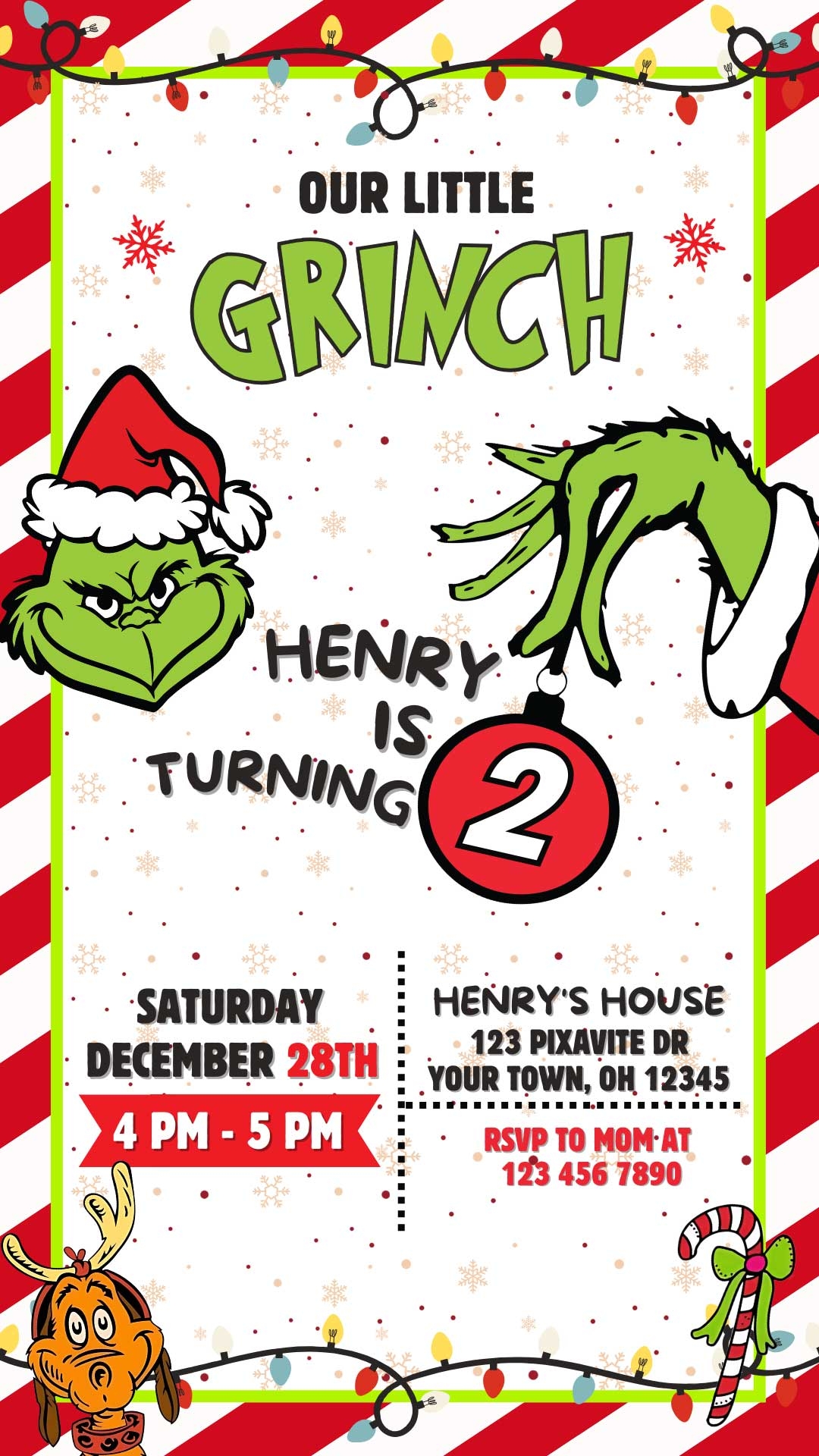 Free Printable Grinch Invitation Template Free Printable Grinch Invitation Template