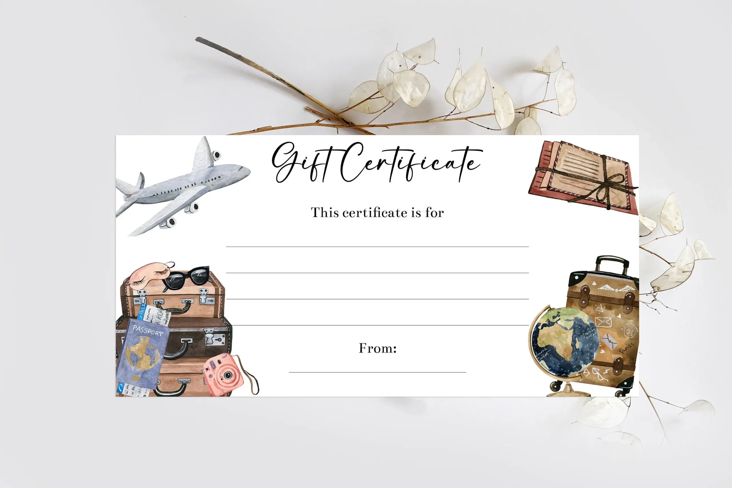 Editable Travel Gift Certificate Voucher Template Weekend Trip Coupon Personalized Voucher Printable Gift Certificate Birthday Gift Corjl Etsy Finland