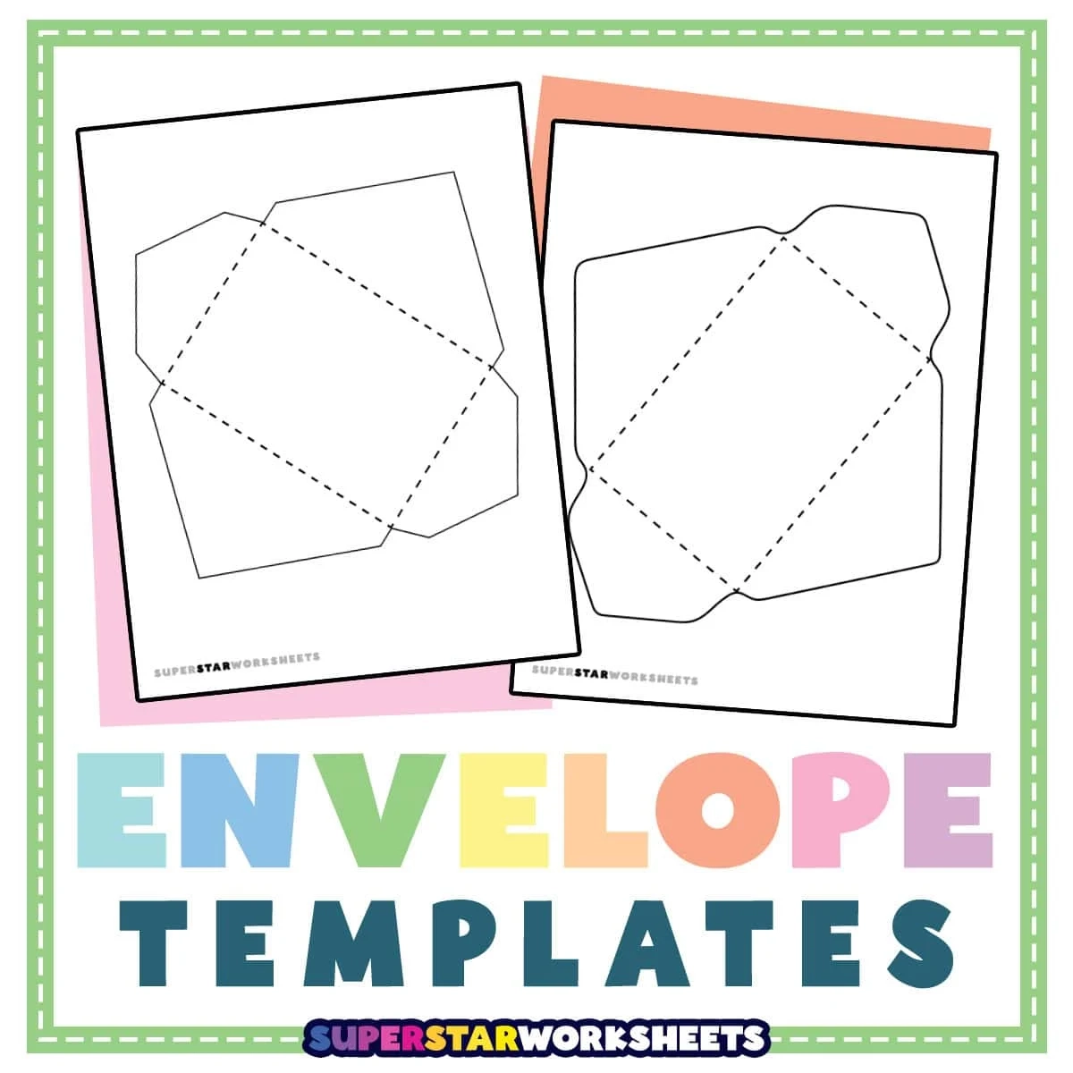 Envelope Template Free Printables Superstar Worksheets