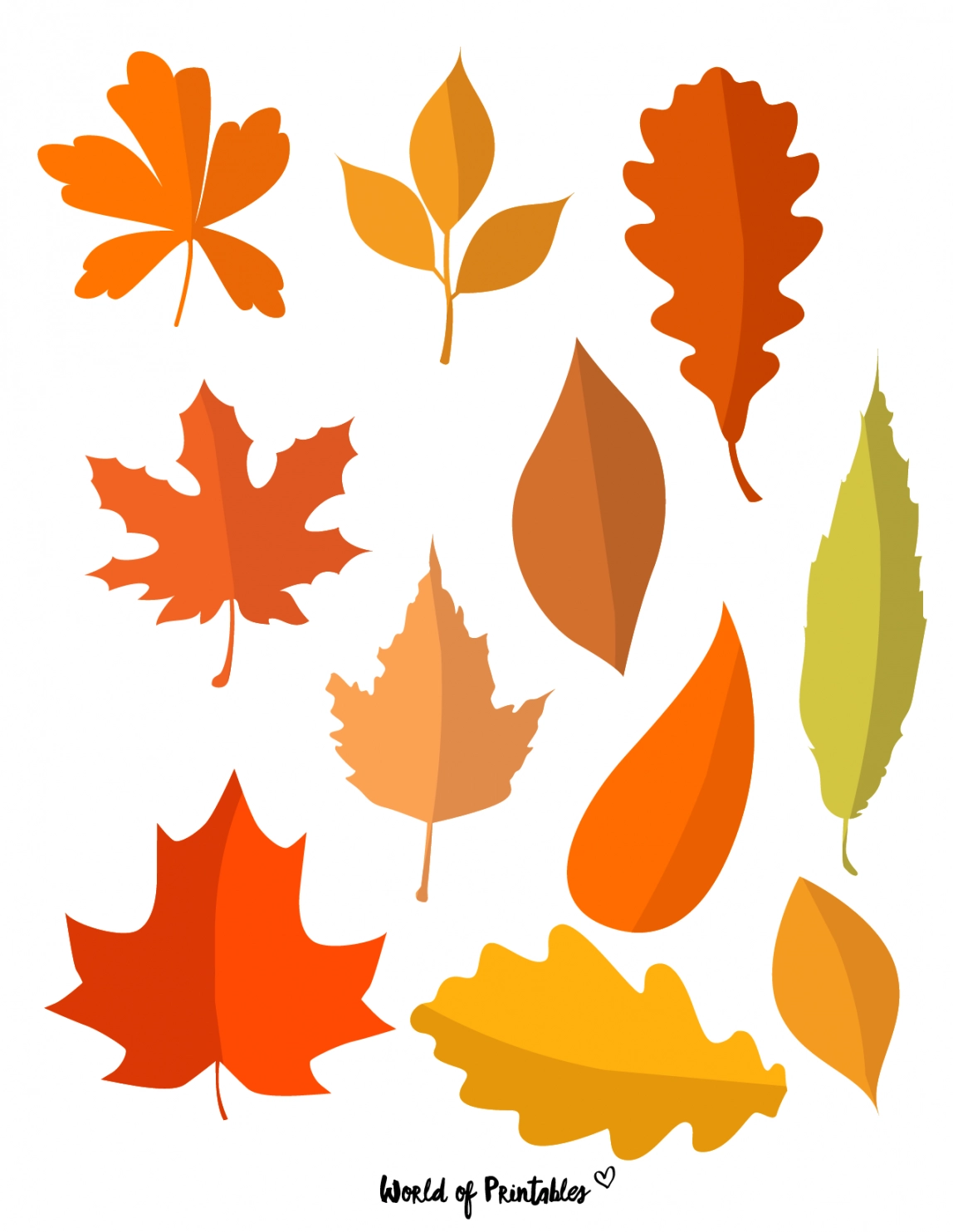 Fall Leaves Cut Out Printable Printable Party Favors