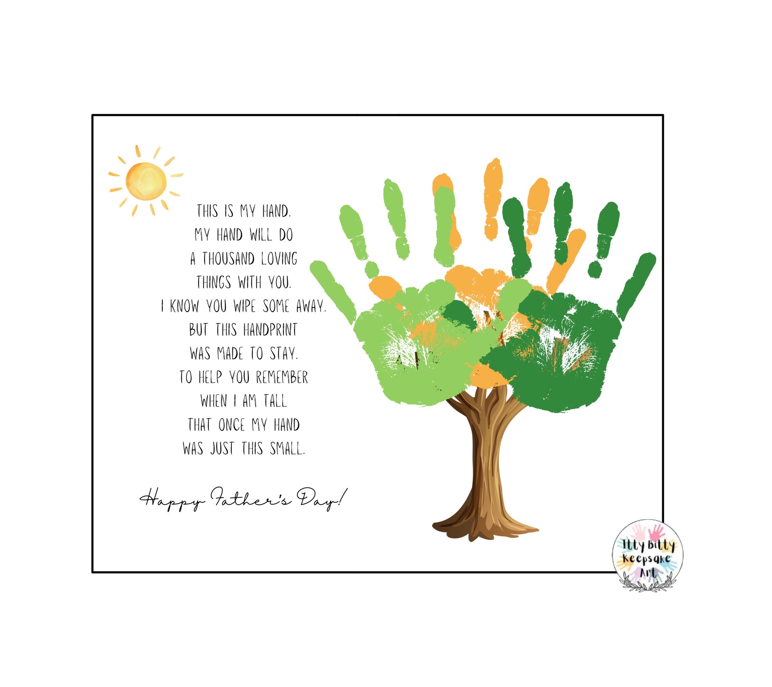 Free Printable Father'S Day Handprint Template Free Printable Father'S Day Handprint Template