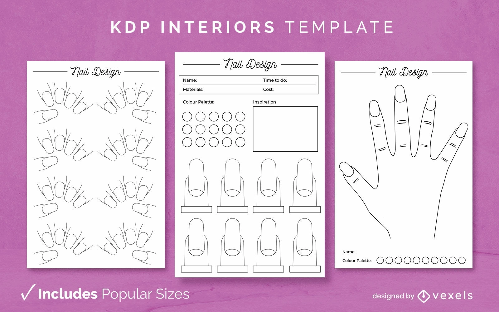 Printable Hand Template With Nails Printable Hand Template With Nails