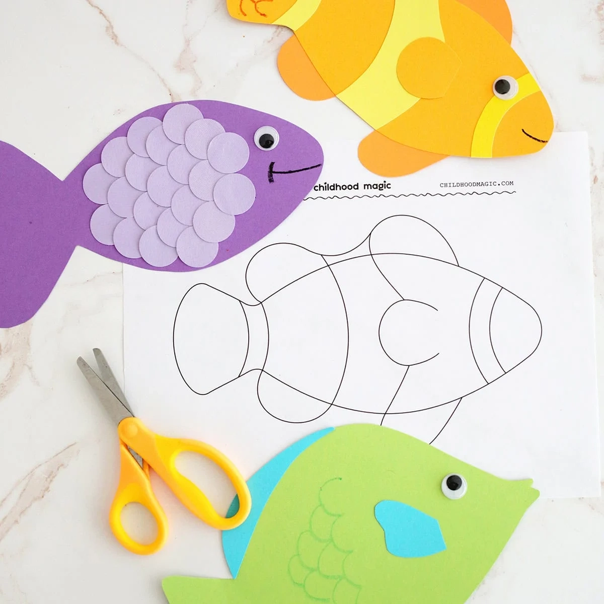 Cut Out Printable Fish Template