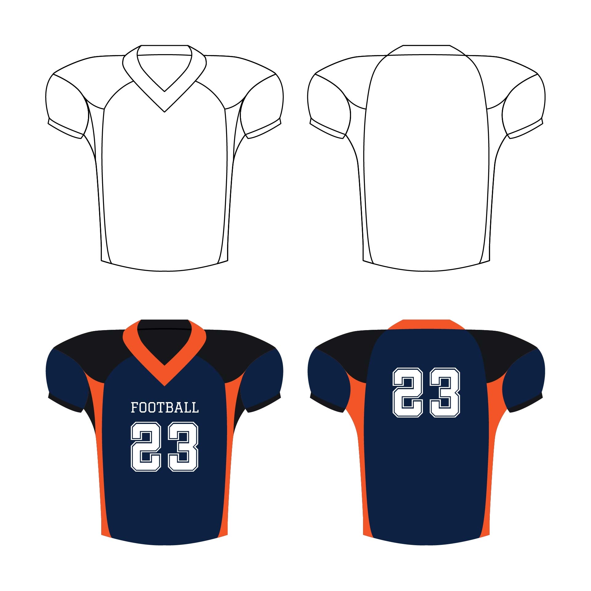 Football Jersey Template Stencils 13 Free PDF Printables Printablee