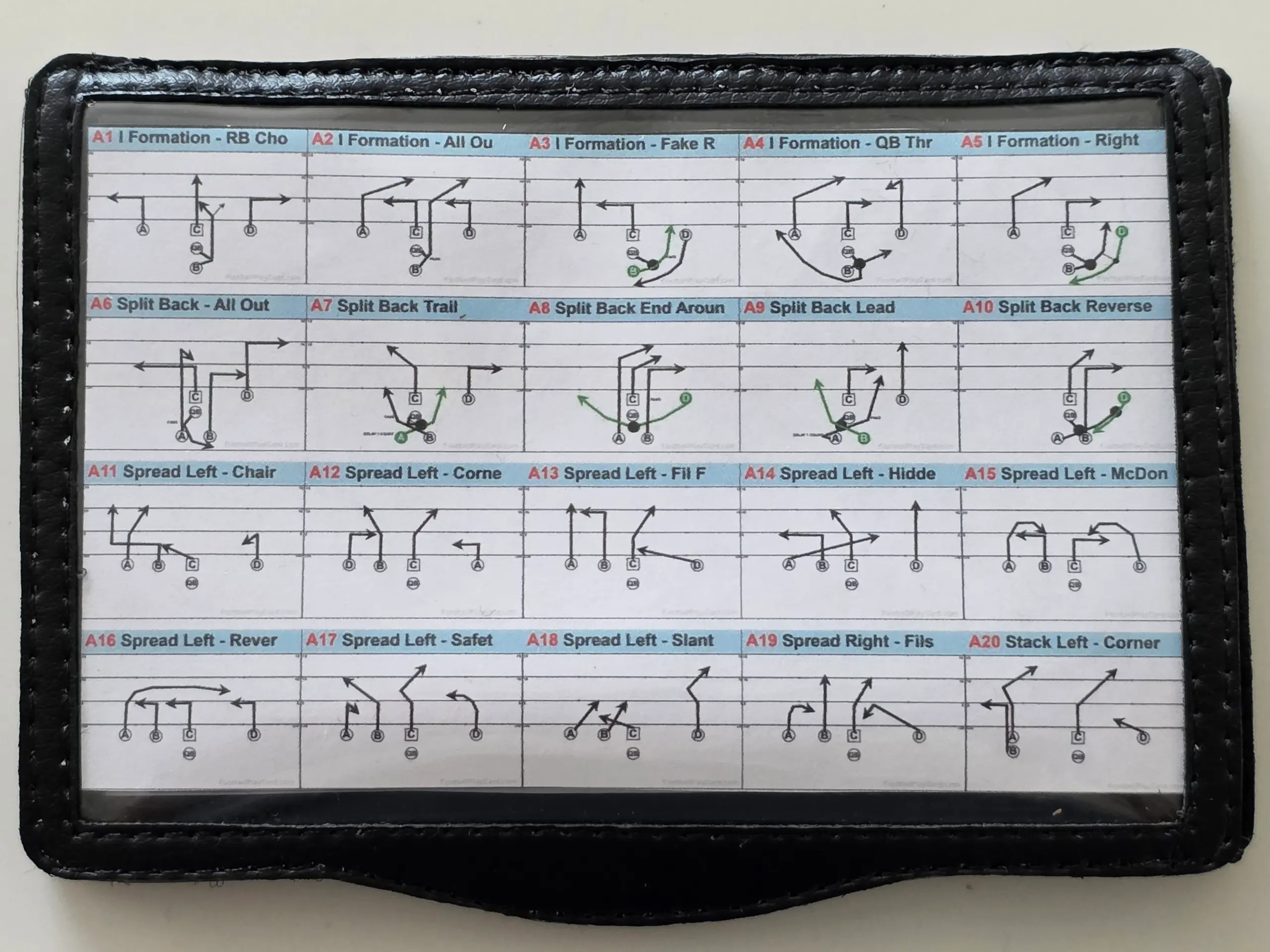 Football Play Card Play Wristbands Football Play Card Play Wristbands