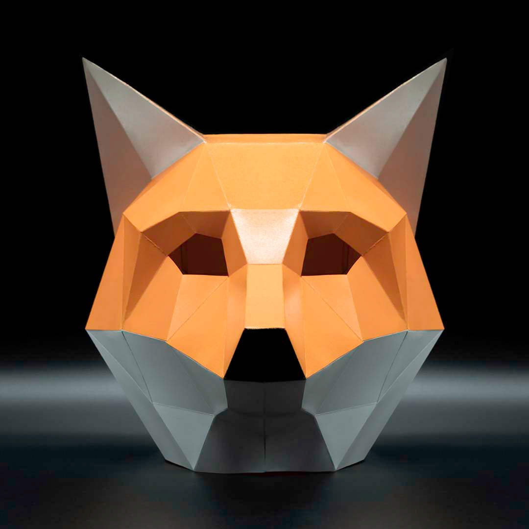 Fox Mask Printable Template Papercraft PDF Pattern