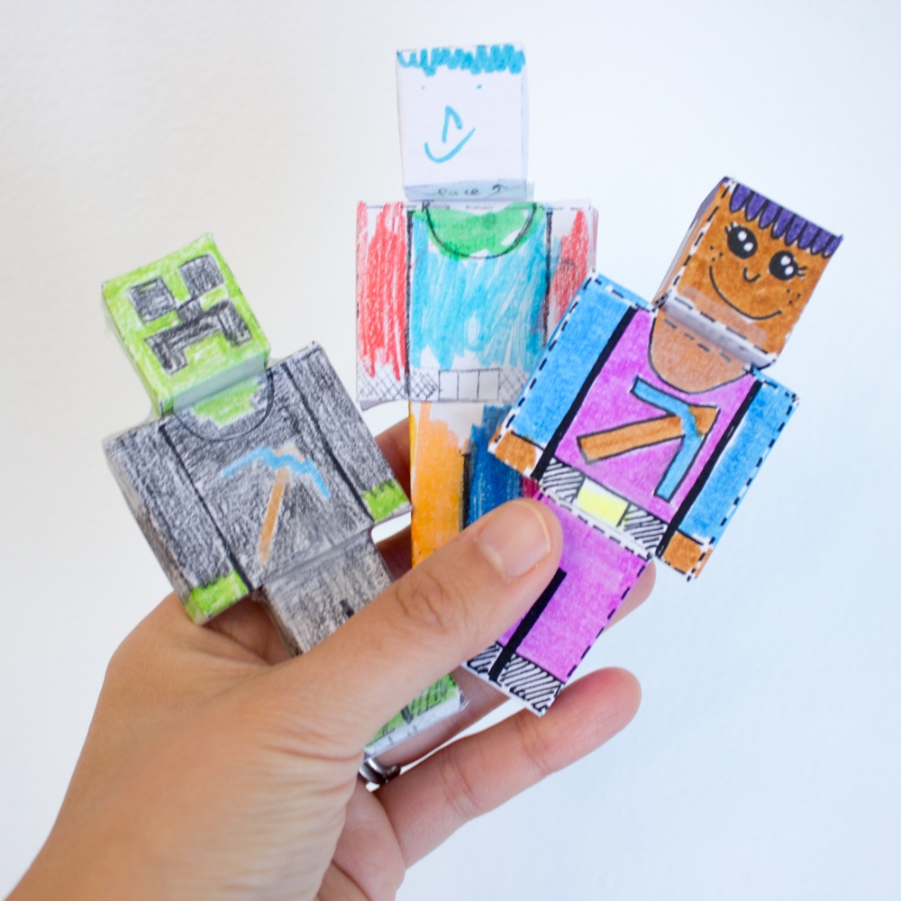 Printable 3D Paper Doll Template