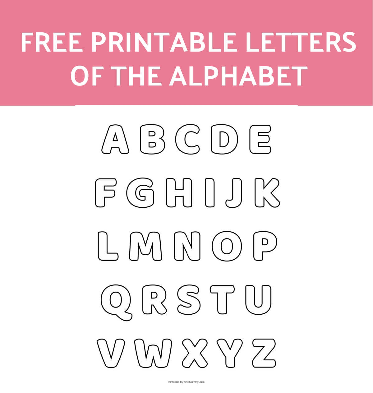 Free Printable Alphabet Letter Templates