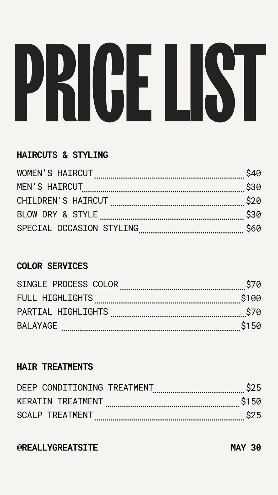 Free And Customizable Price List Templates Canva Free And Customizable Price List Templates Canva