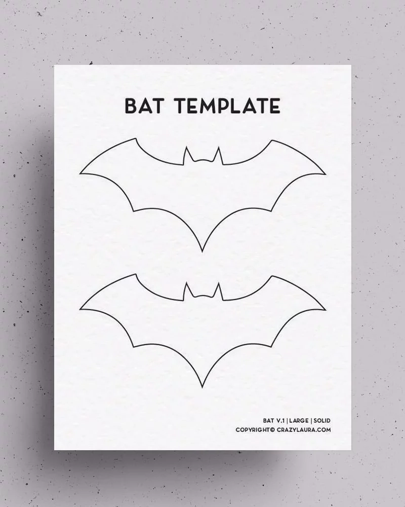 Free Printable Printable Bat Template