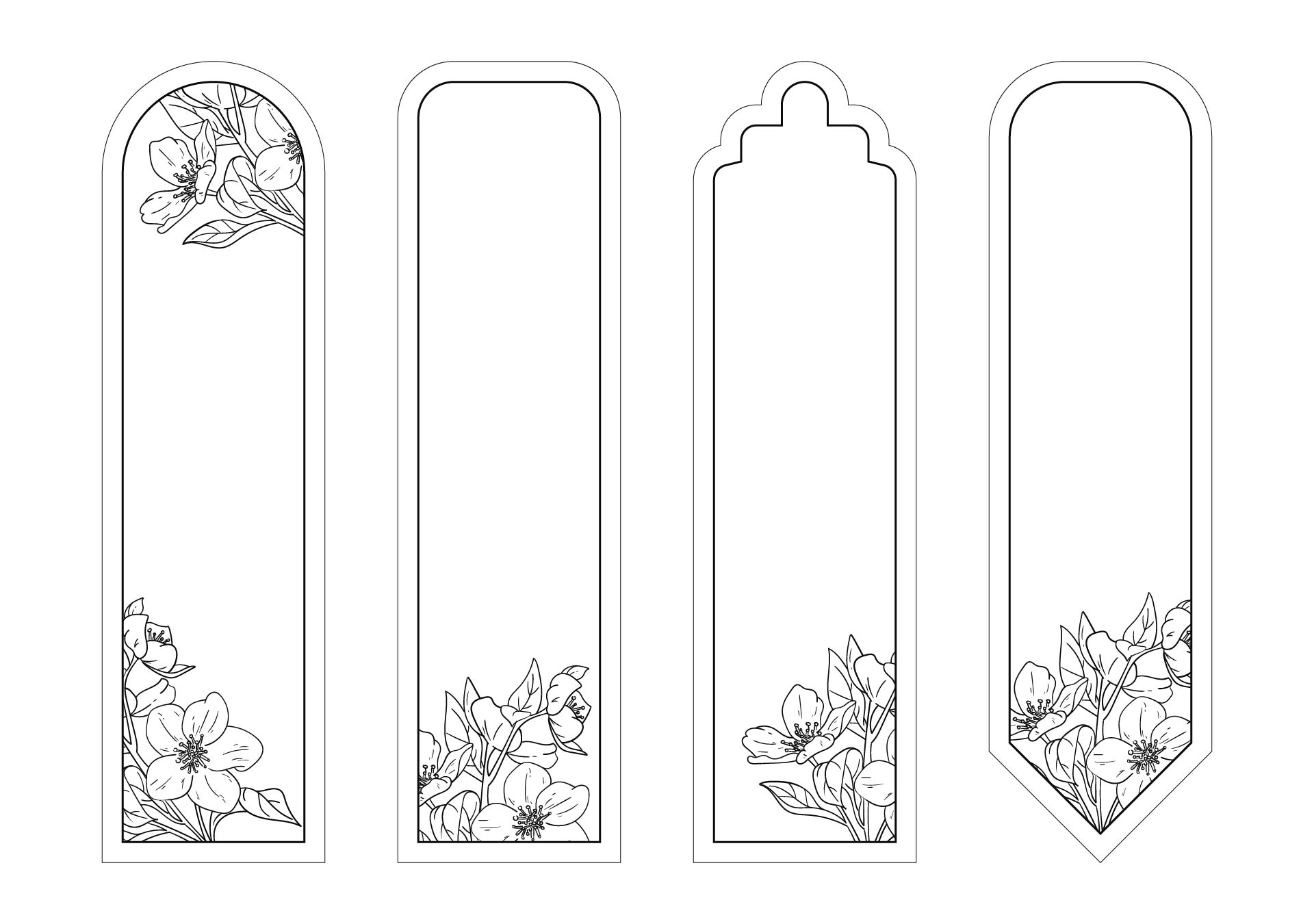 Blank Template For Bookmarks Printable