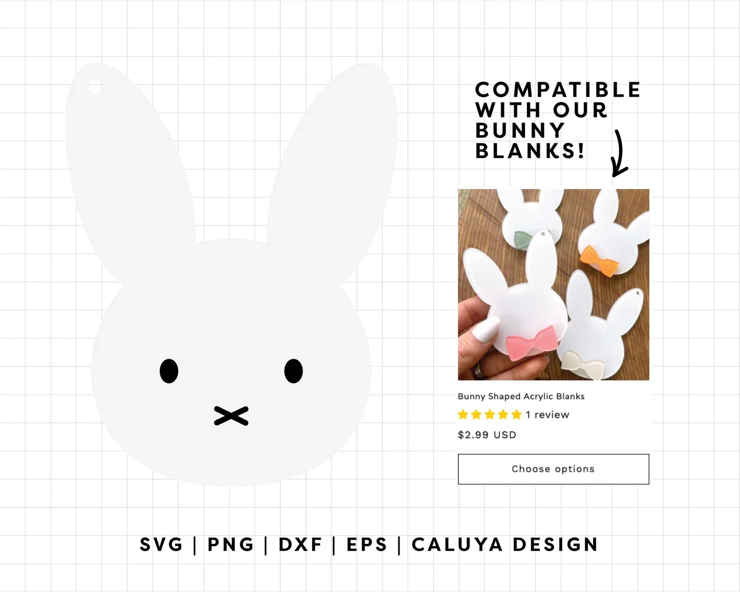 FREE Bunny Face SVG Cute Bunny Template SVG Caluya Design