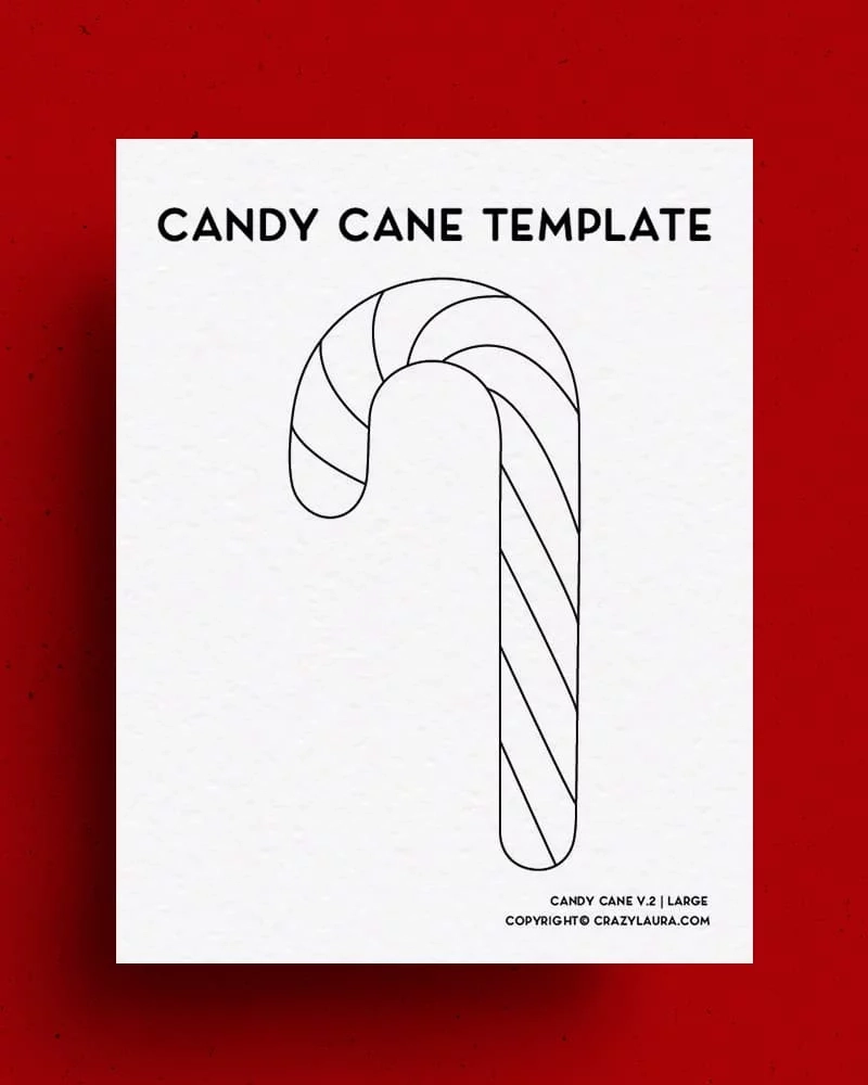 Free Candy Cane Template Printable Free Candy Cane Template Printable
