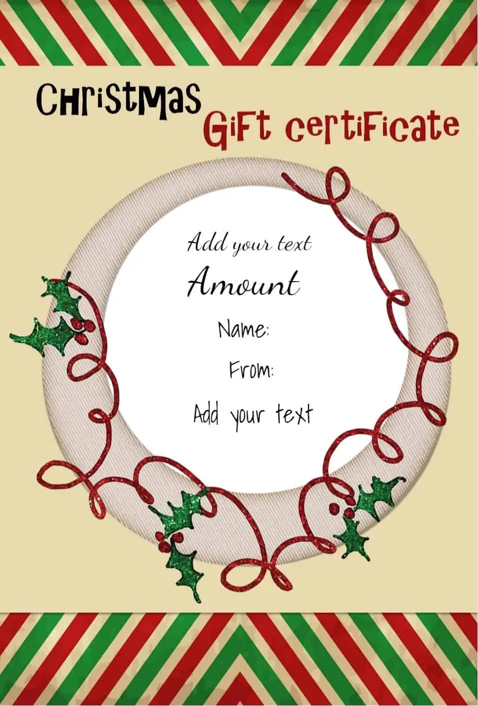 FREE Christmas Gift Certificate Template Customize Download FREE Christmas Gift Certificate Template Customize Download