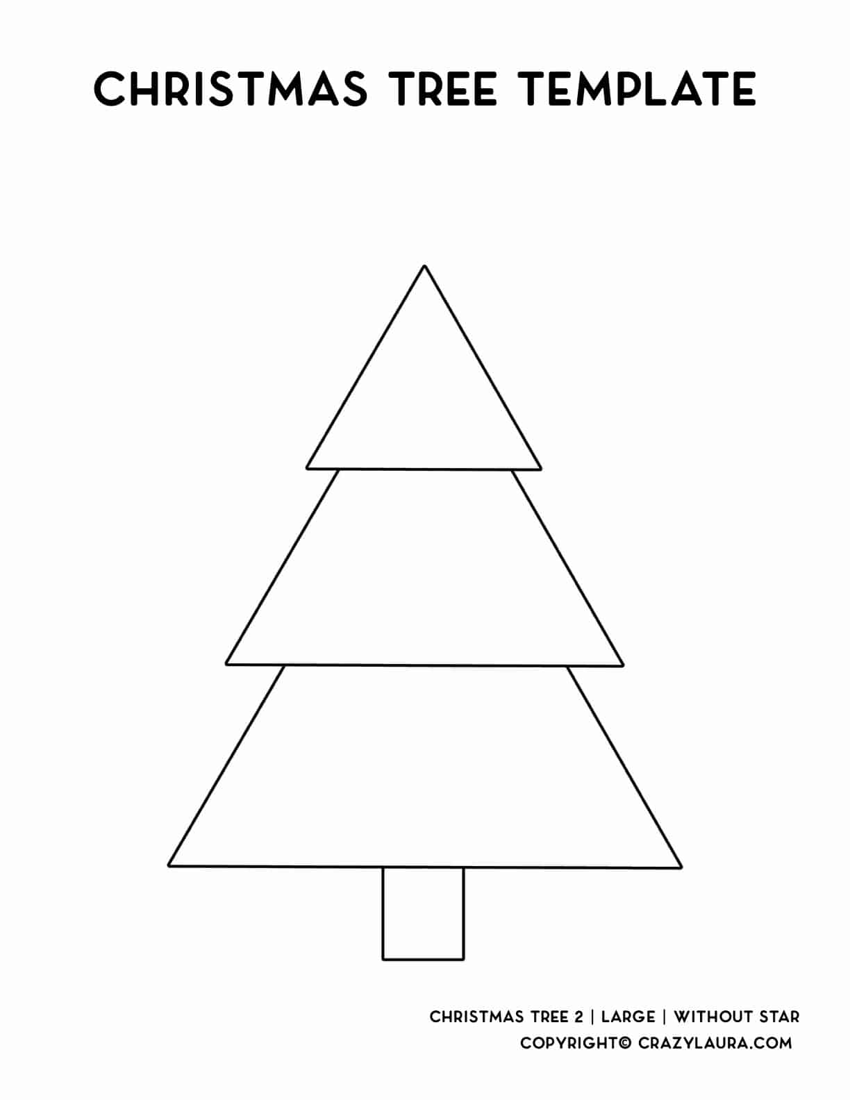 Free Christmas Tree Template Stencil Patterns For 2022 Crazy Laura