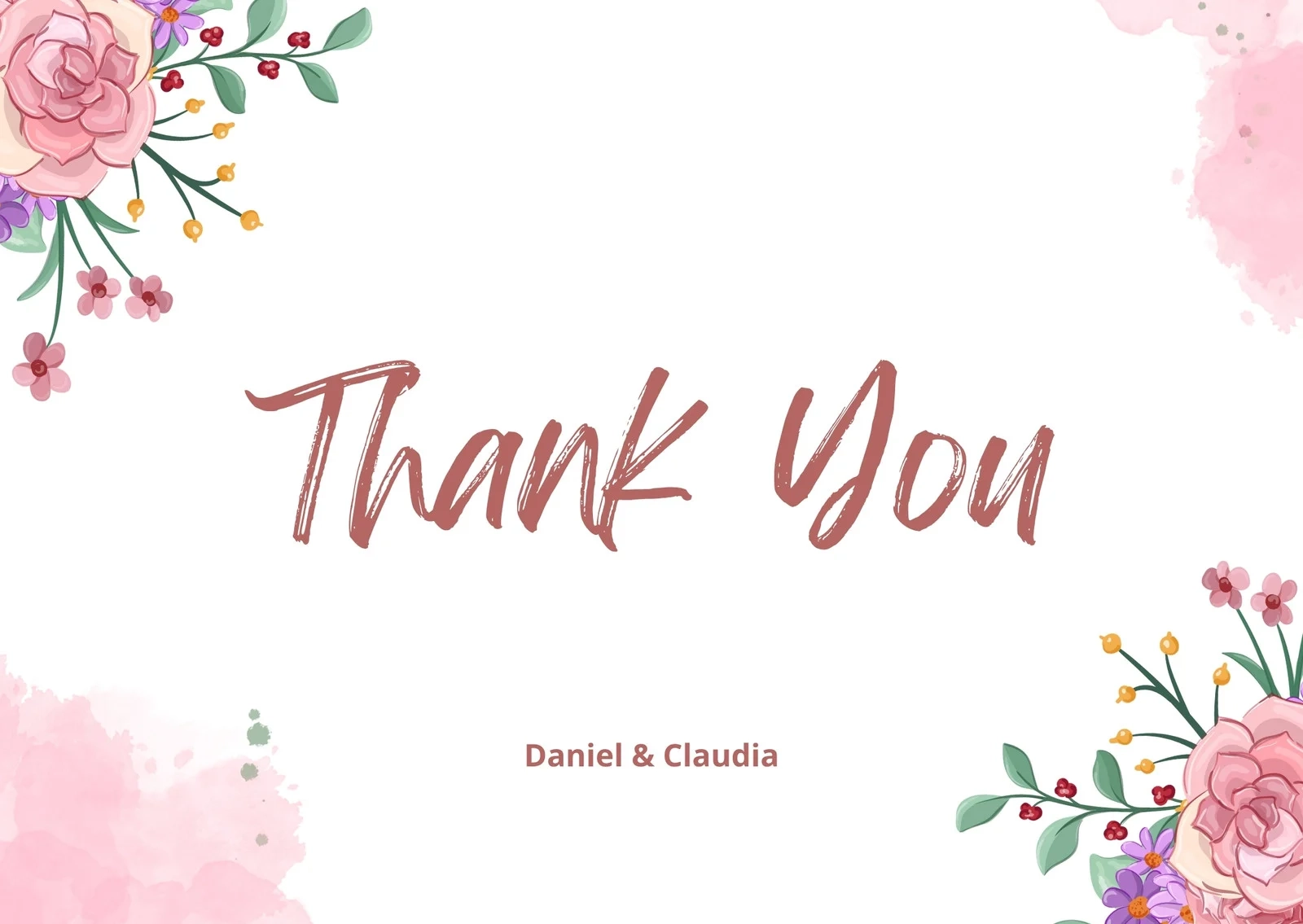 Thank You Card Printable Template