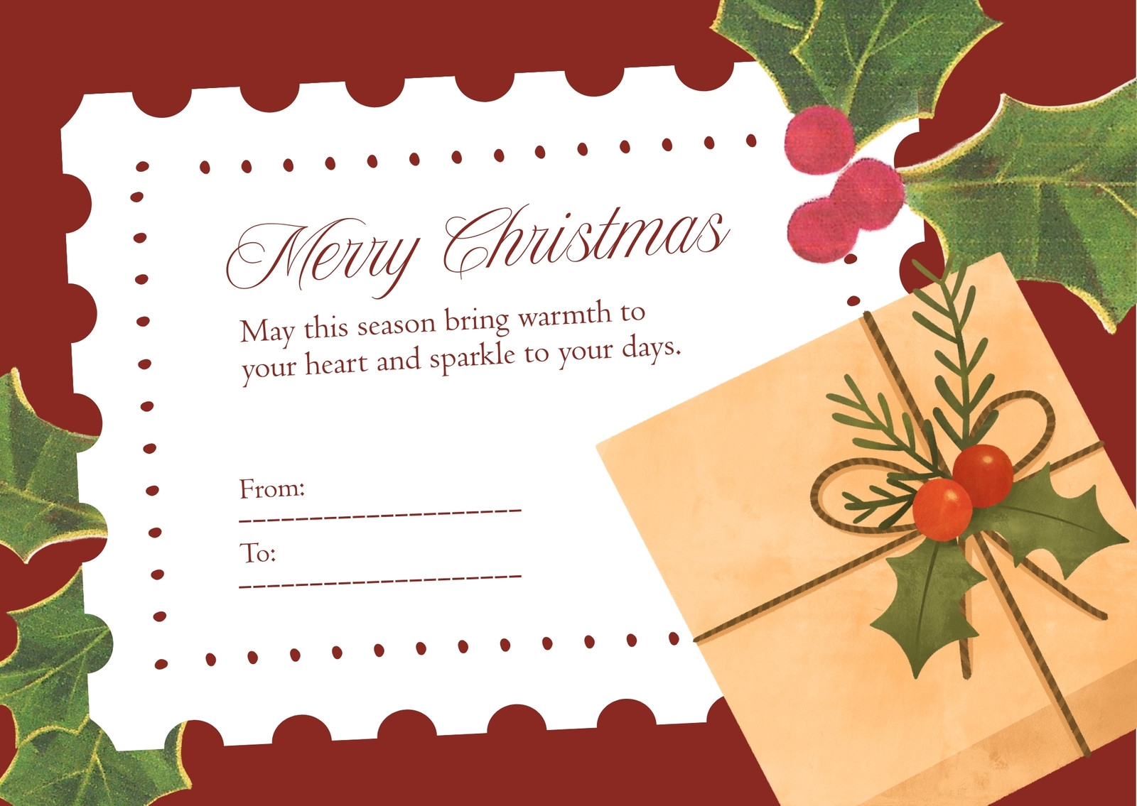 Free Custom Printable Christmas Card Templates Canva