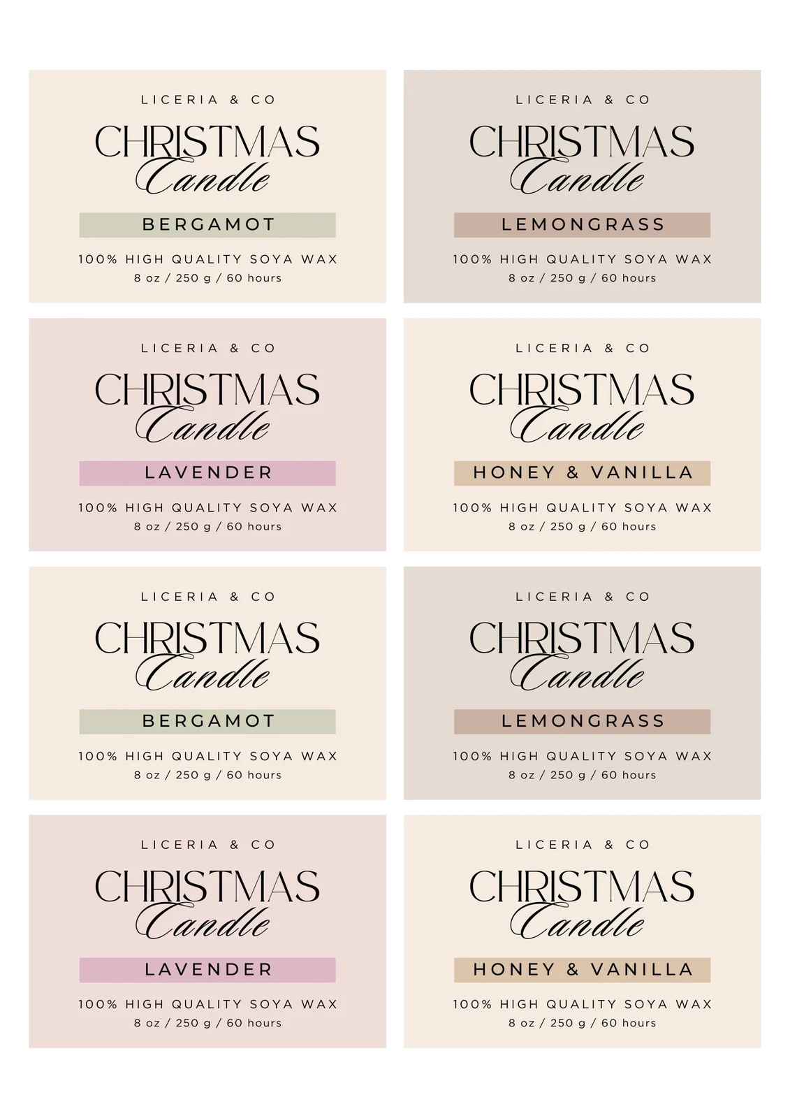 Free Custom Printable Christmas Label Templates Canva