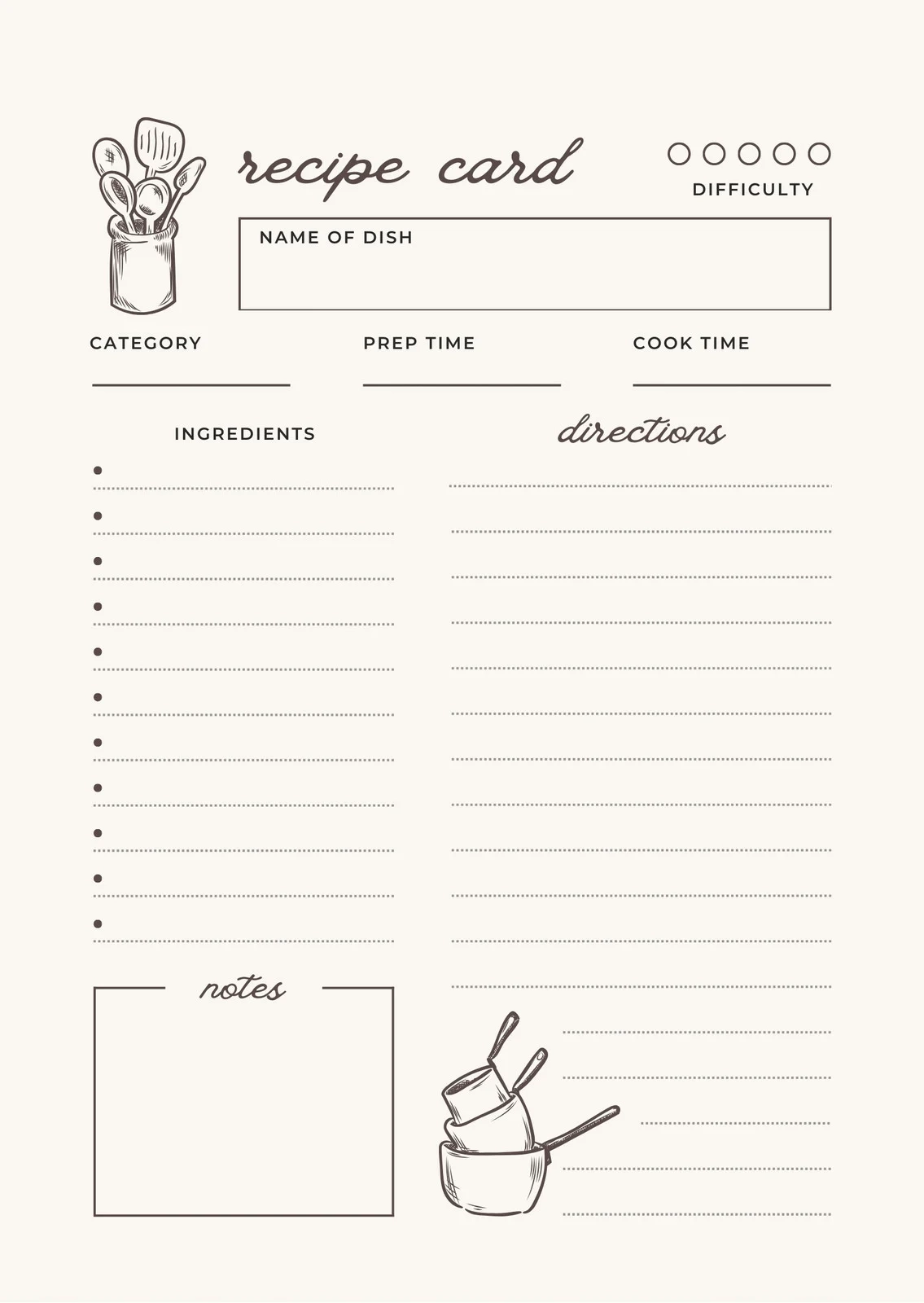 Free Custom Printable Recipe Card Templates Online Canva