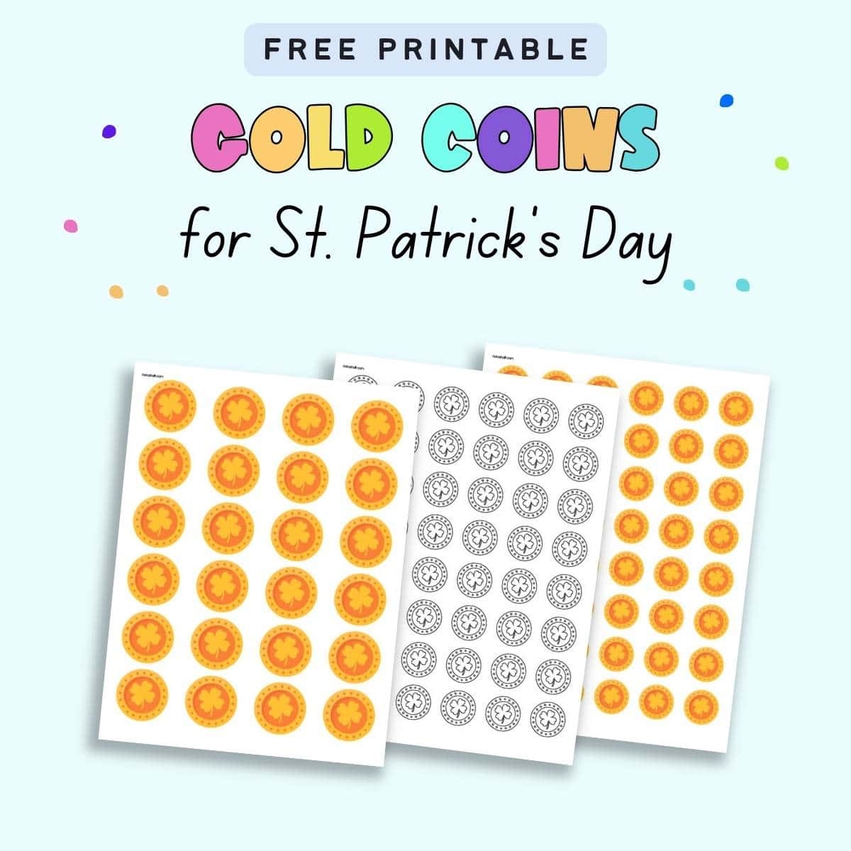 Free Leprechaun Gold Coins Printables The Artisan Life Free Leprechaun Gold Coins Printables The Artisan Life