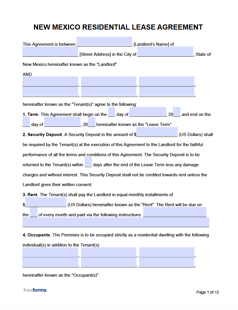 Free Printable Rental Agreement Template Free Printable Rental Agreement Template