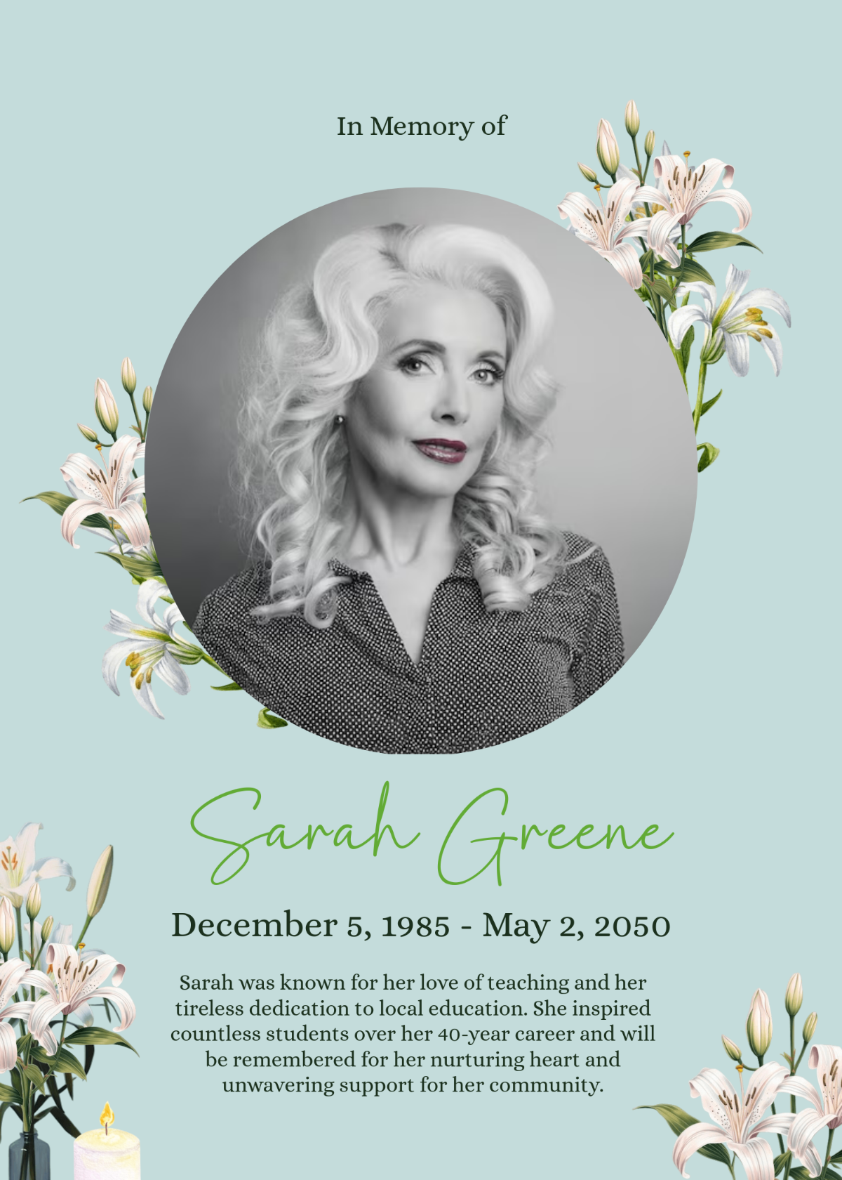 Free Obituary Templates Editable And Printable
