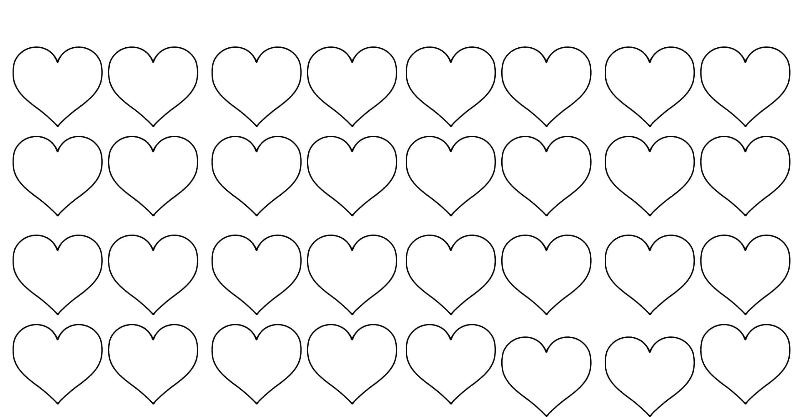 Template Of A Heart Shape Printable Template Of A Heart Shape Printable