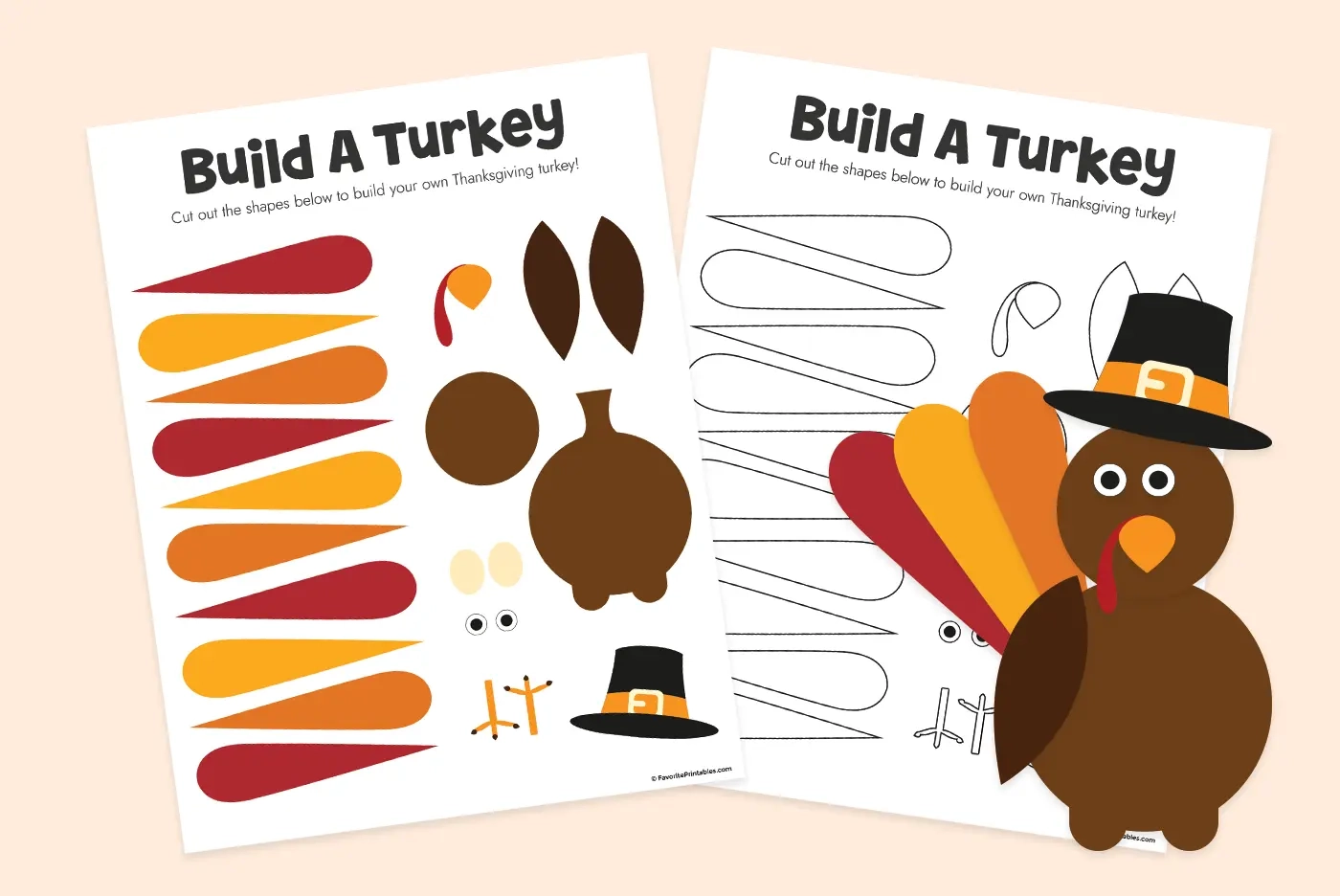 Free Printable Build A Turkey Cutout Favorite Printables Free Printable Build A Turkey Cutout Favorite Printables