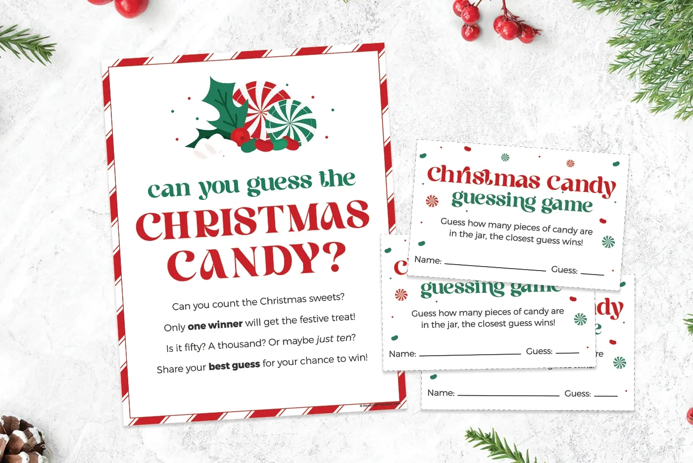 Free Printable Christmas Candy Guessing Game Favorite Printables Free Printable Christmas Candy Guessing Game Favorite Printables