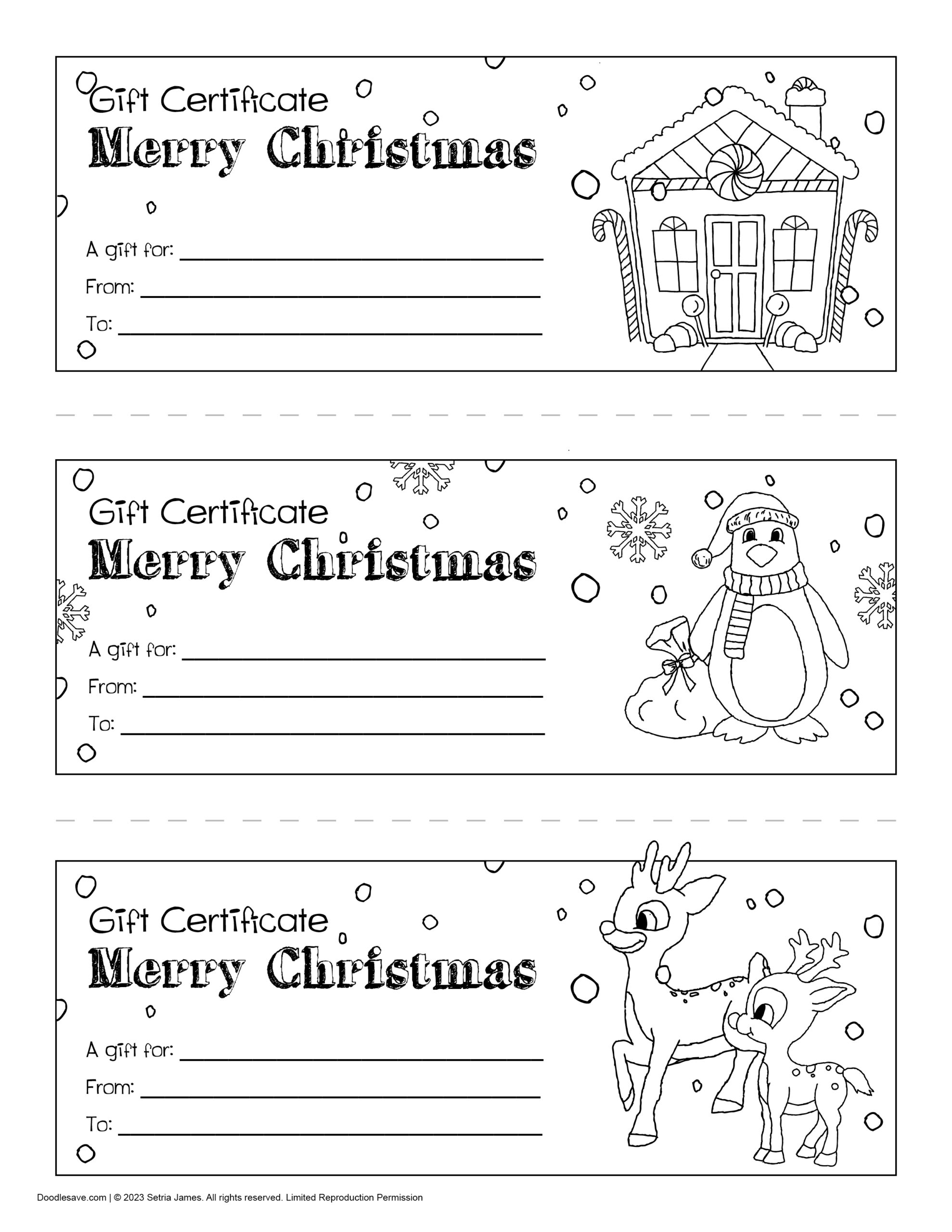 Free Printable Christmas Certificate Templates Free Printable Christmas Certificate Templates