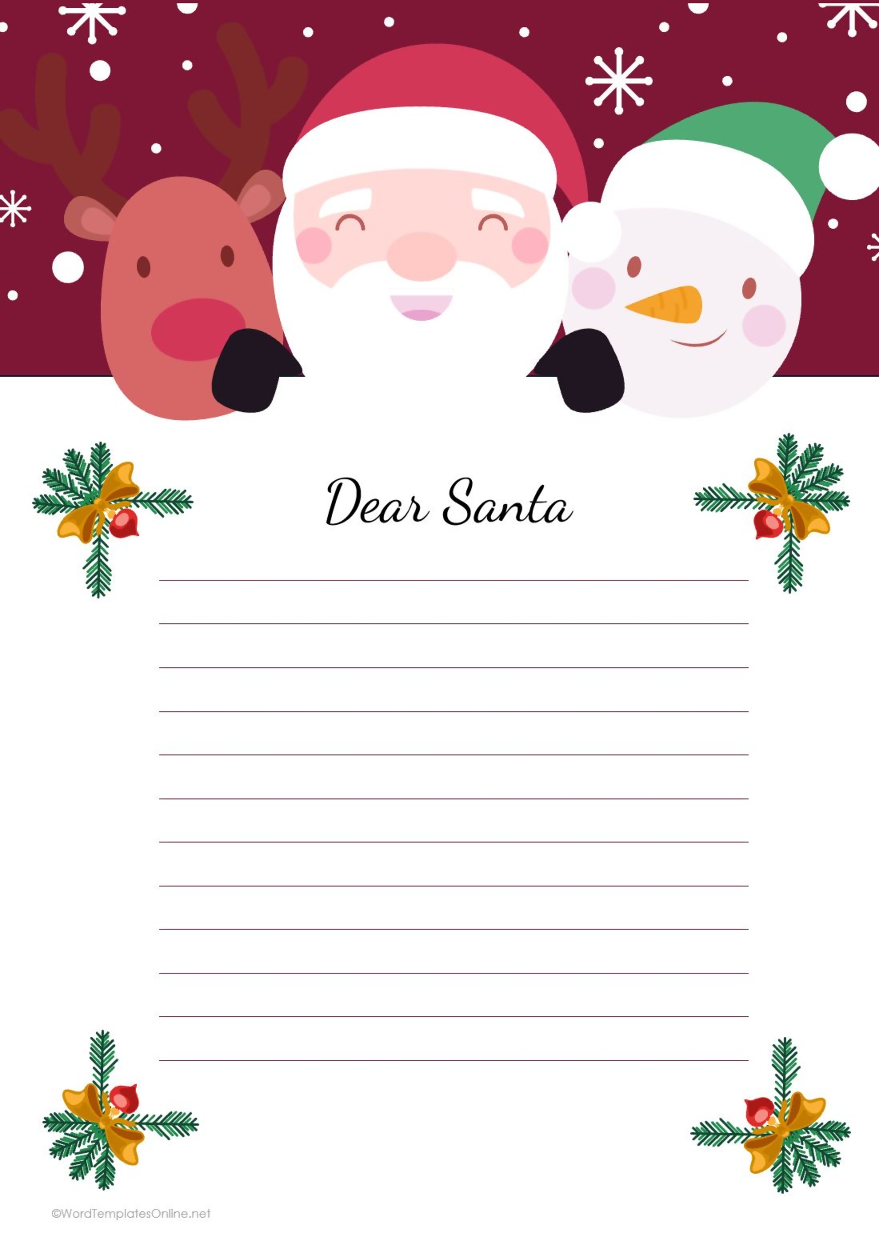 Christmas Letter Templates Free Printable Christmas Letter Templates Free Printable