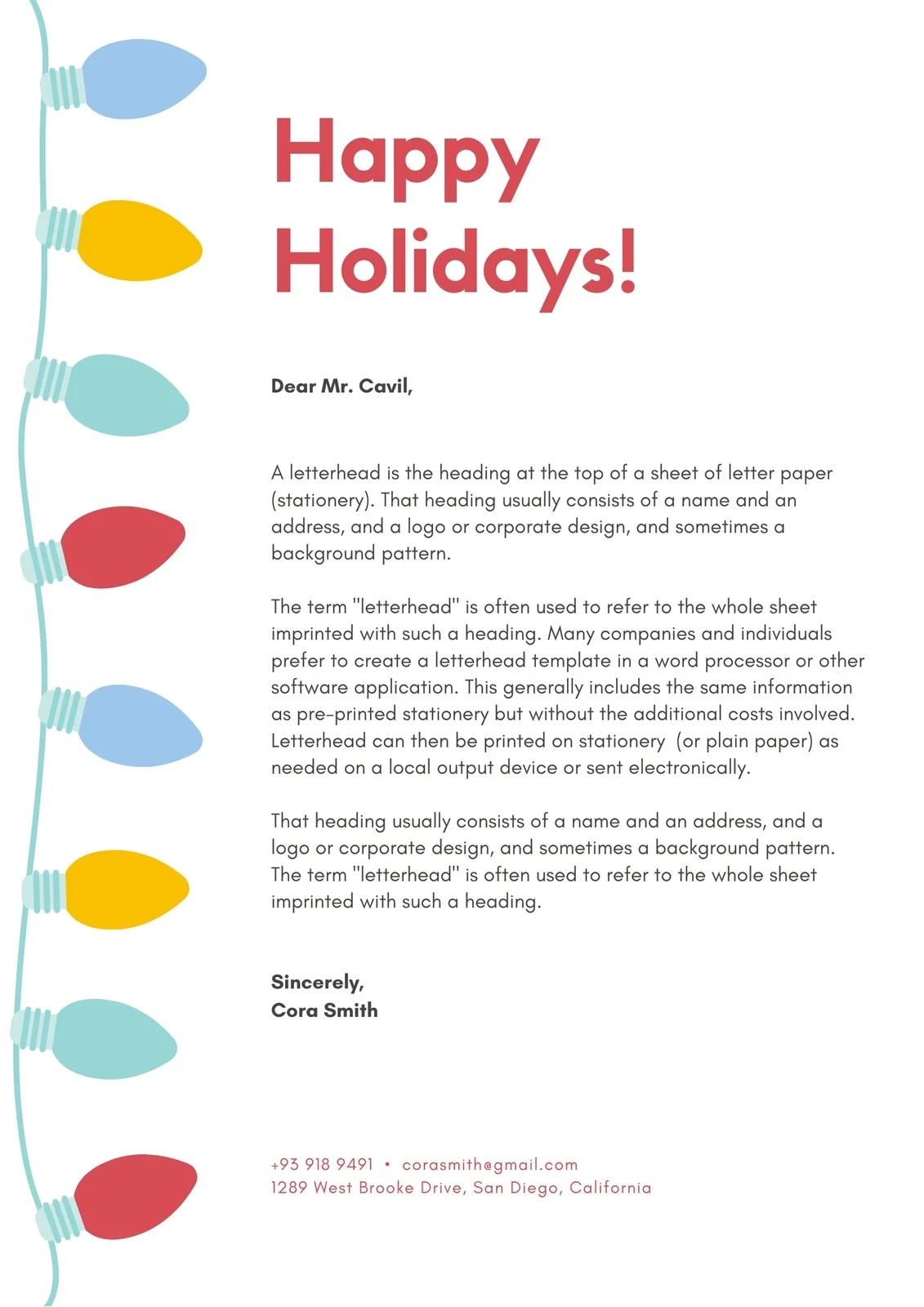 Free Printable Christmas Letterhead Templates Canva