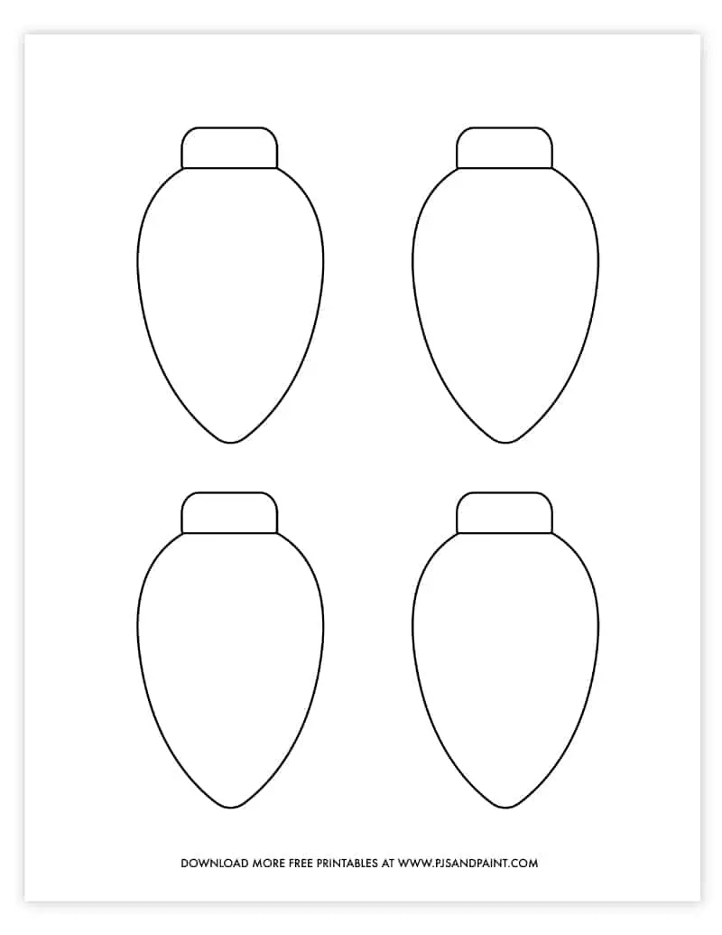 Free Printable Light Bulb Template