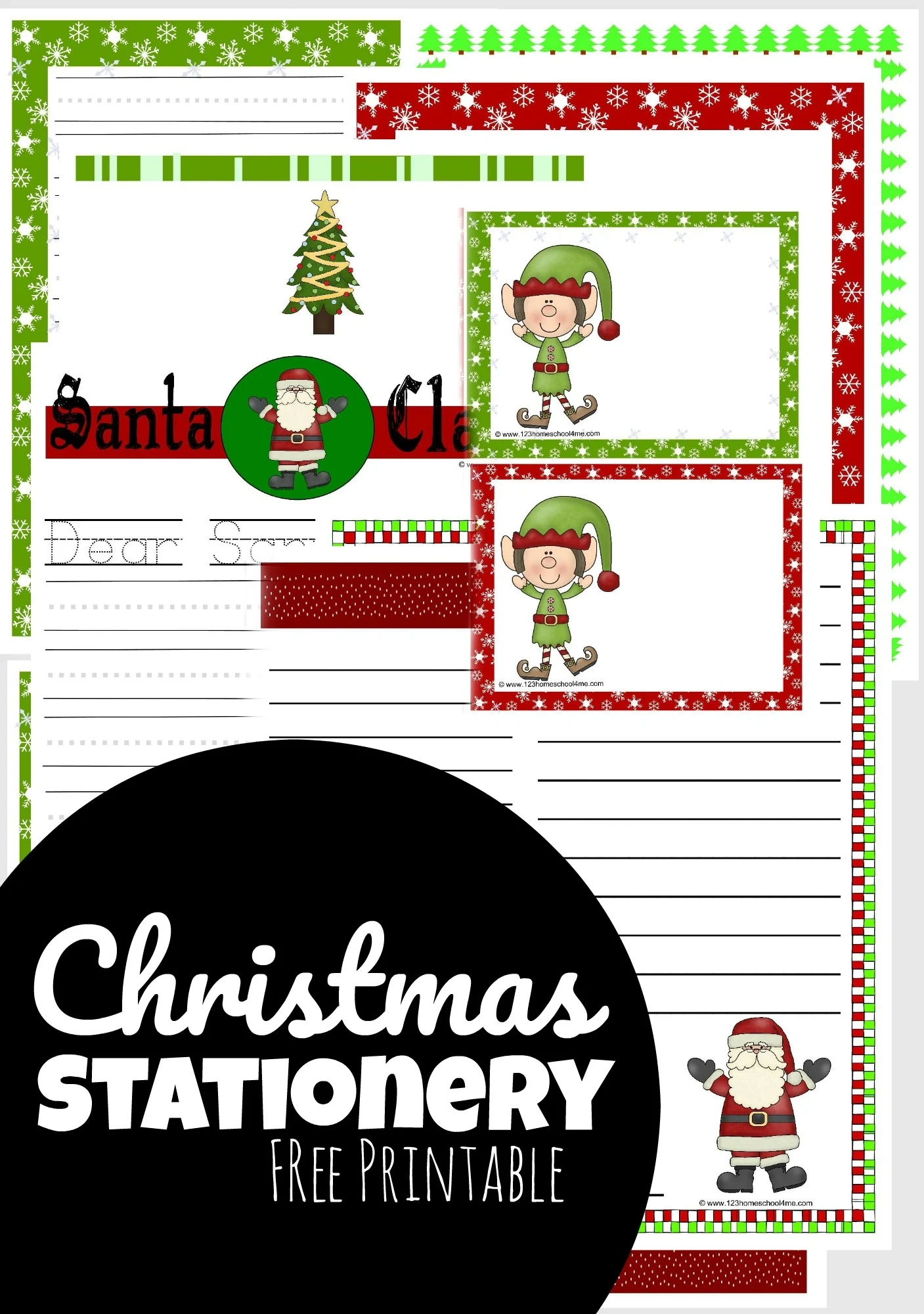  FREE Printable Christmas Stationery