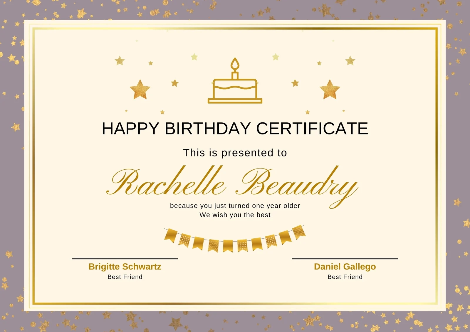 Free Printable Customizable Birthday Certificate Templates Canva