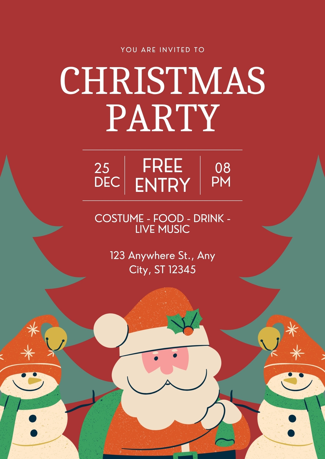 Free Printable Customizable Christmas Flyer Templates Canva