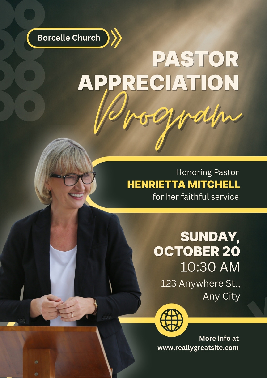 Free Printable Pastor Anniversary Program Template