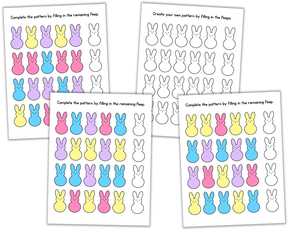 Free Printable Peep Bunny Template Free Printable Peep Bunny Template