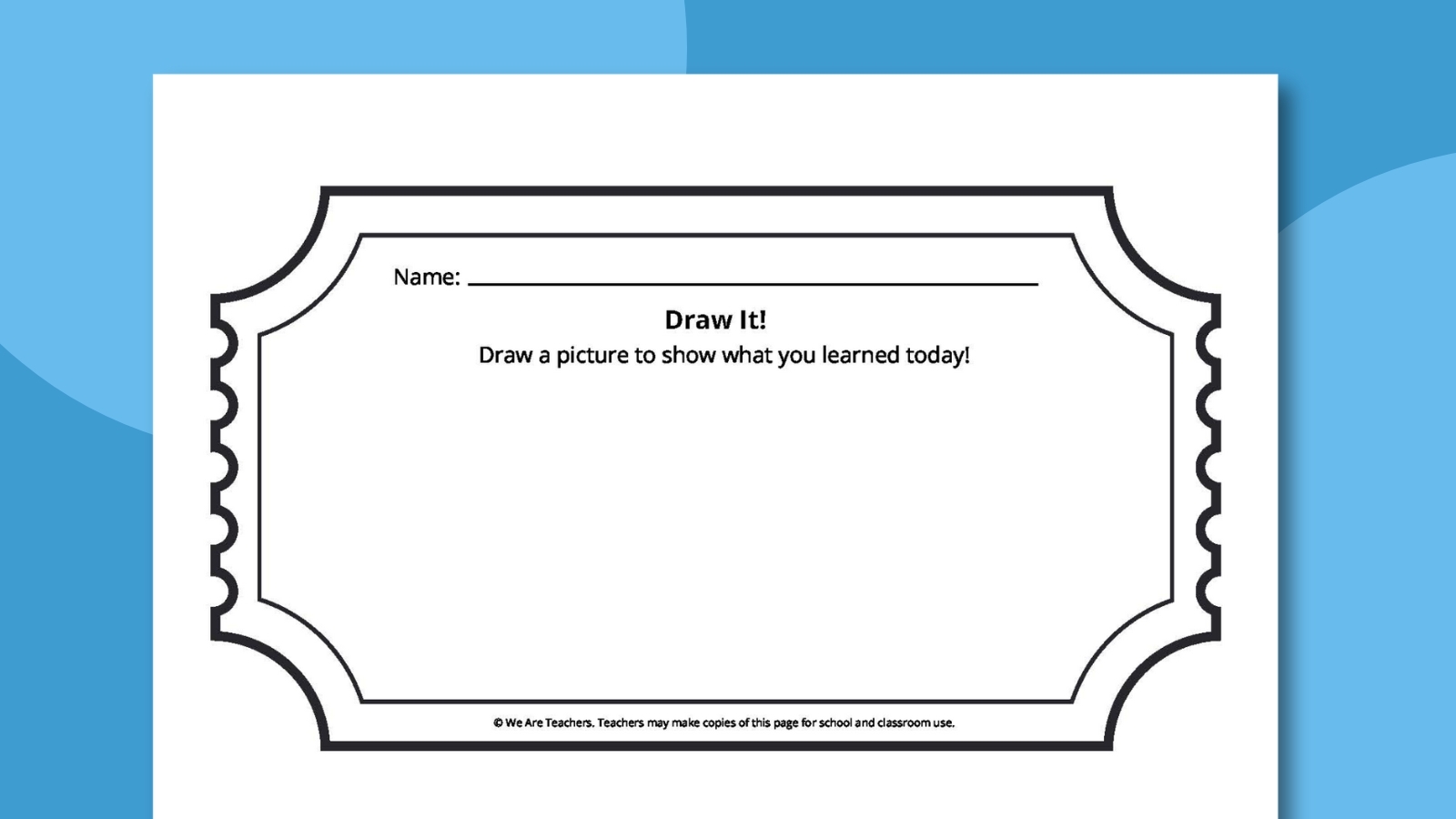 Printable Editable Exit Ticket Template Printable Editable Exit Ticket Template