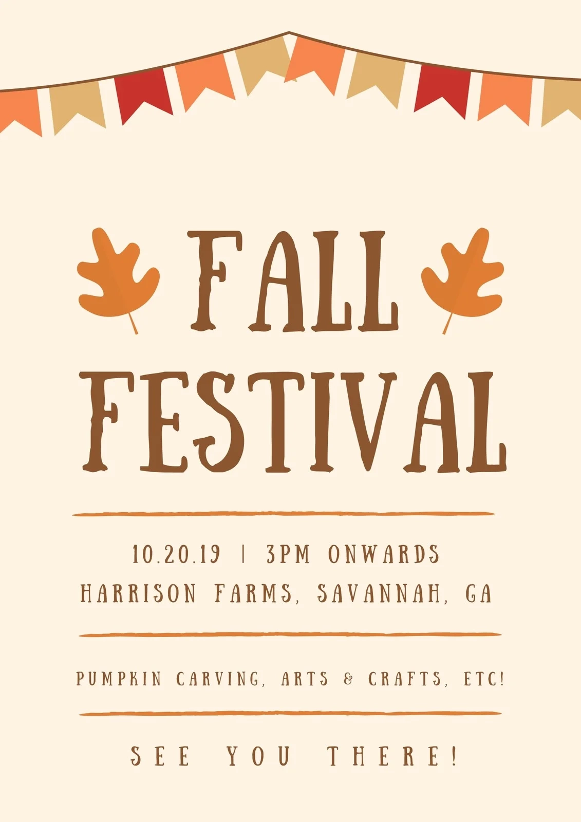 Free Printable Fall Festival Poster Templates Canva