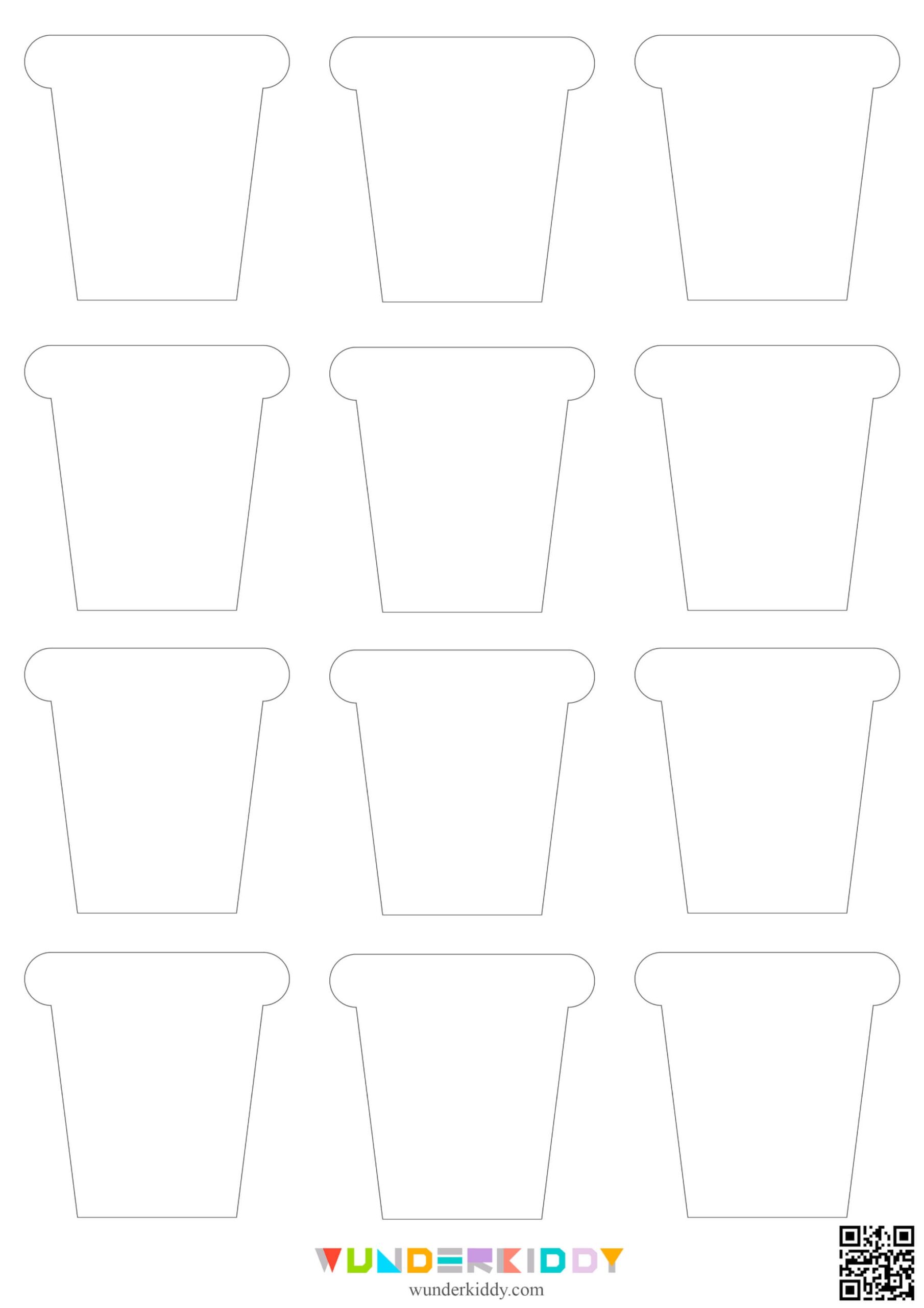 Free Printable Flower Pot Paper Craft Template For Children Free Printable Flower Pot Paper Craft Template For Children